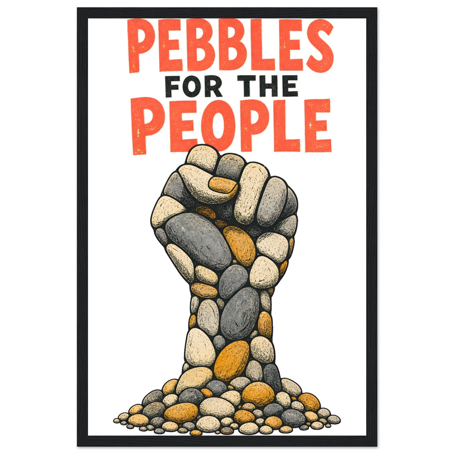 Pebbles for the People Graphic Framed Wall Art — product view 6