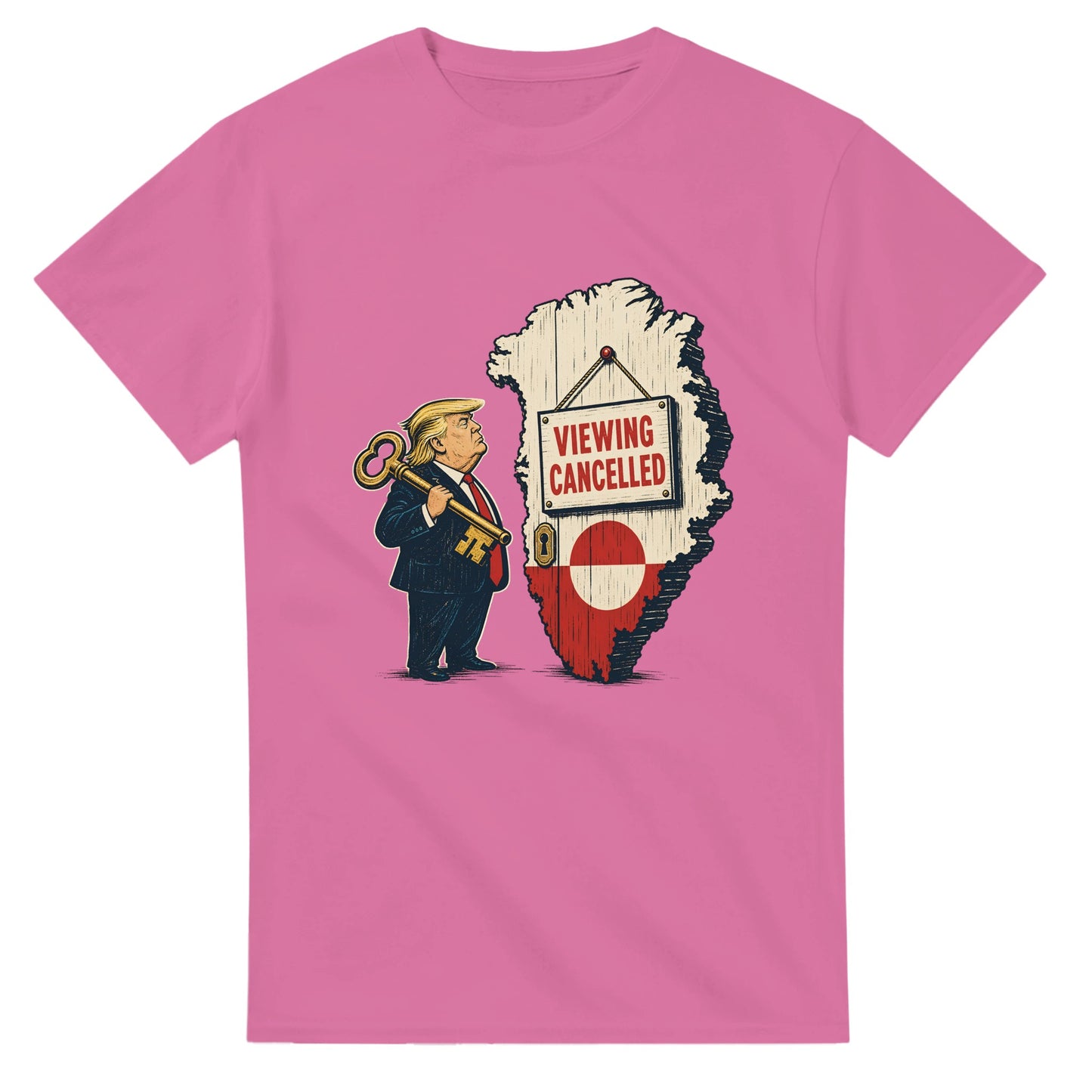 Viewing Cancelled — Greenland Political Satire T-shirt — product view 4
