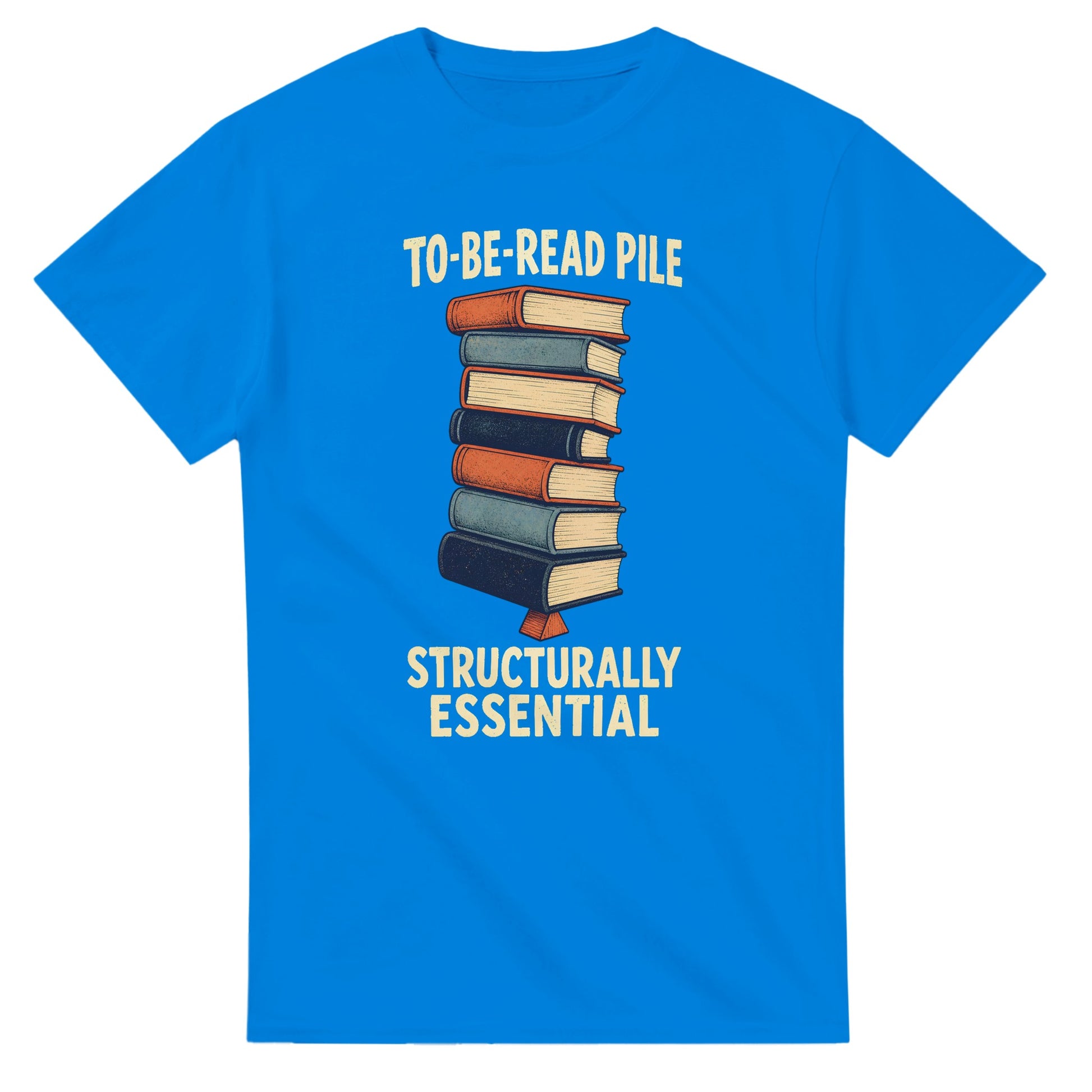 To-Be-Read Pile: Structurally Essential Book Graphic T-shirt — product view 2