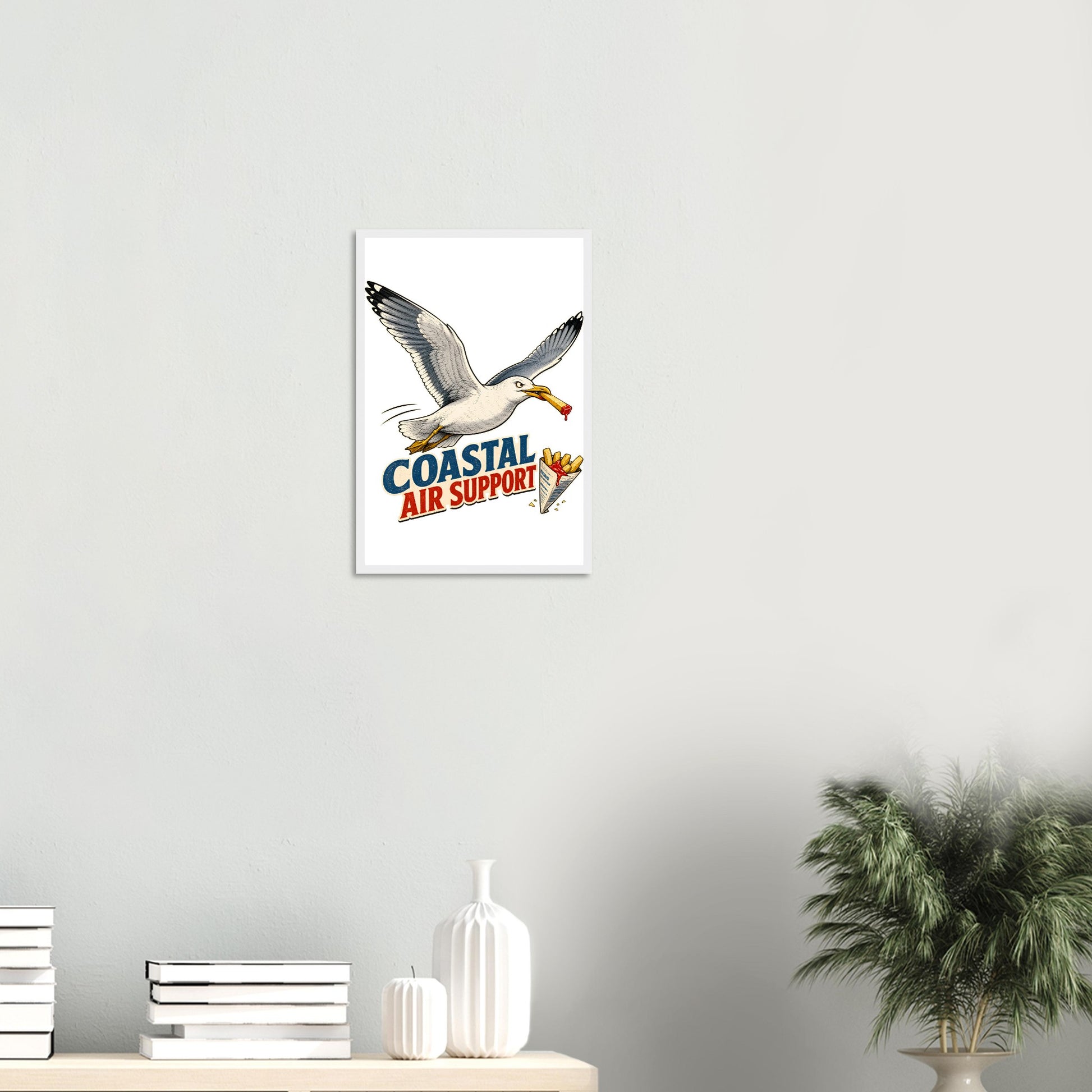 Coastal Air Support Seagull Graphic Framed Wall Art — product view 11
