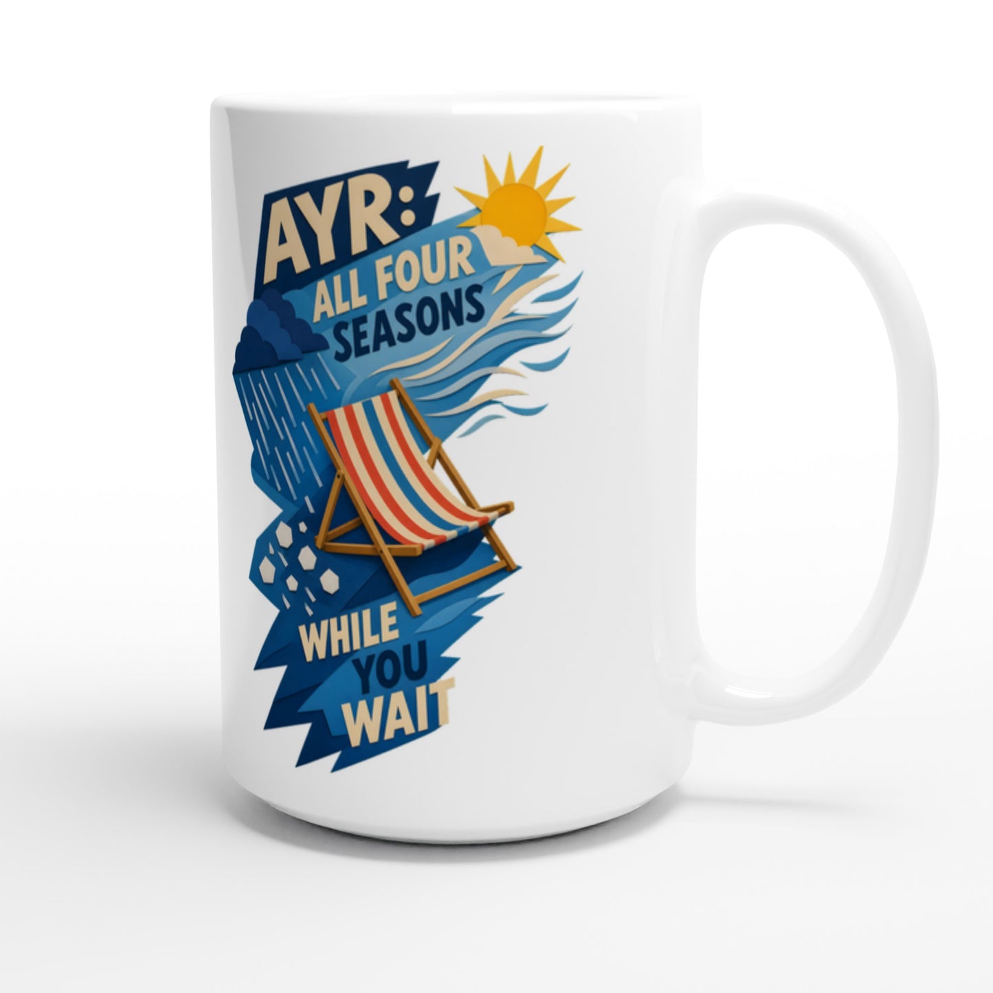 Ayr: All Four Seasons While You Wait Large Mug — product view 3