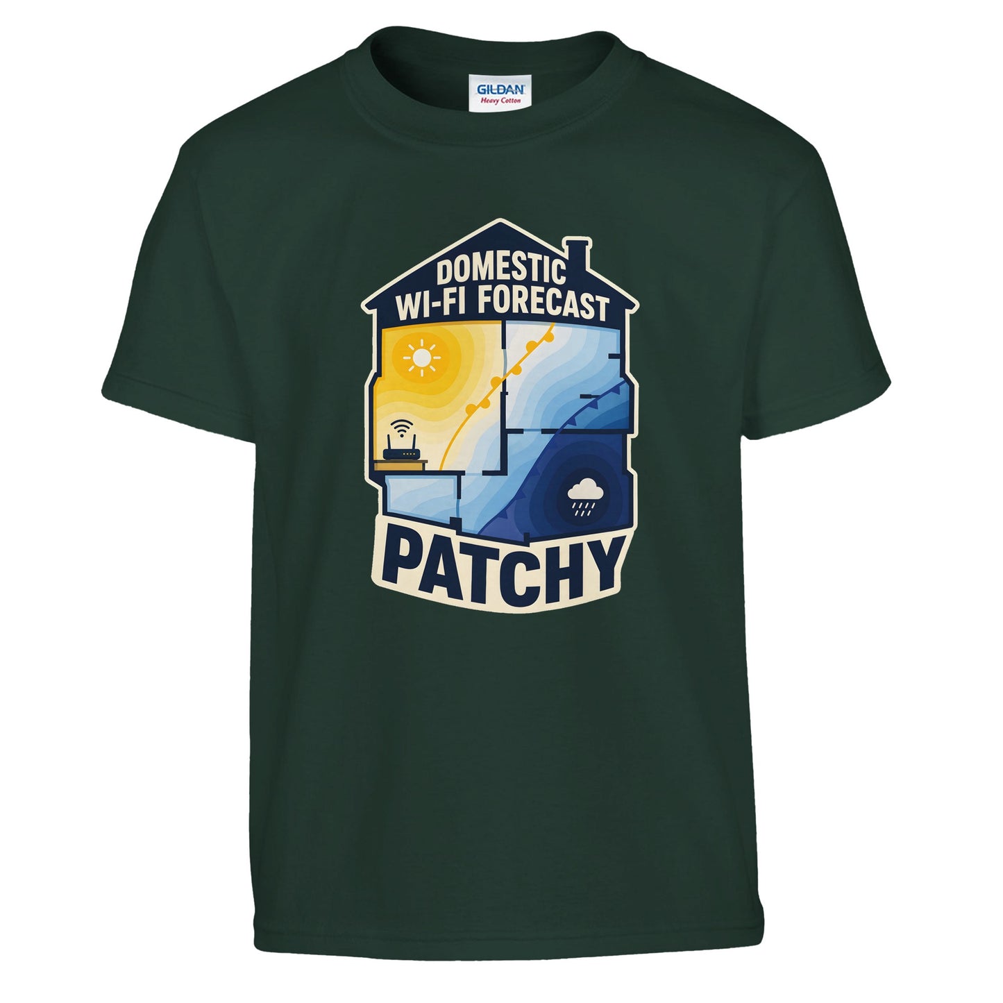 Domestic Wi-Fi Forecast Patchy Kids' T-shirt — product view 13