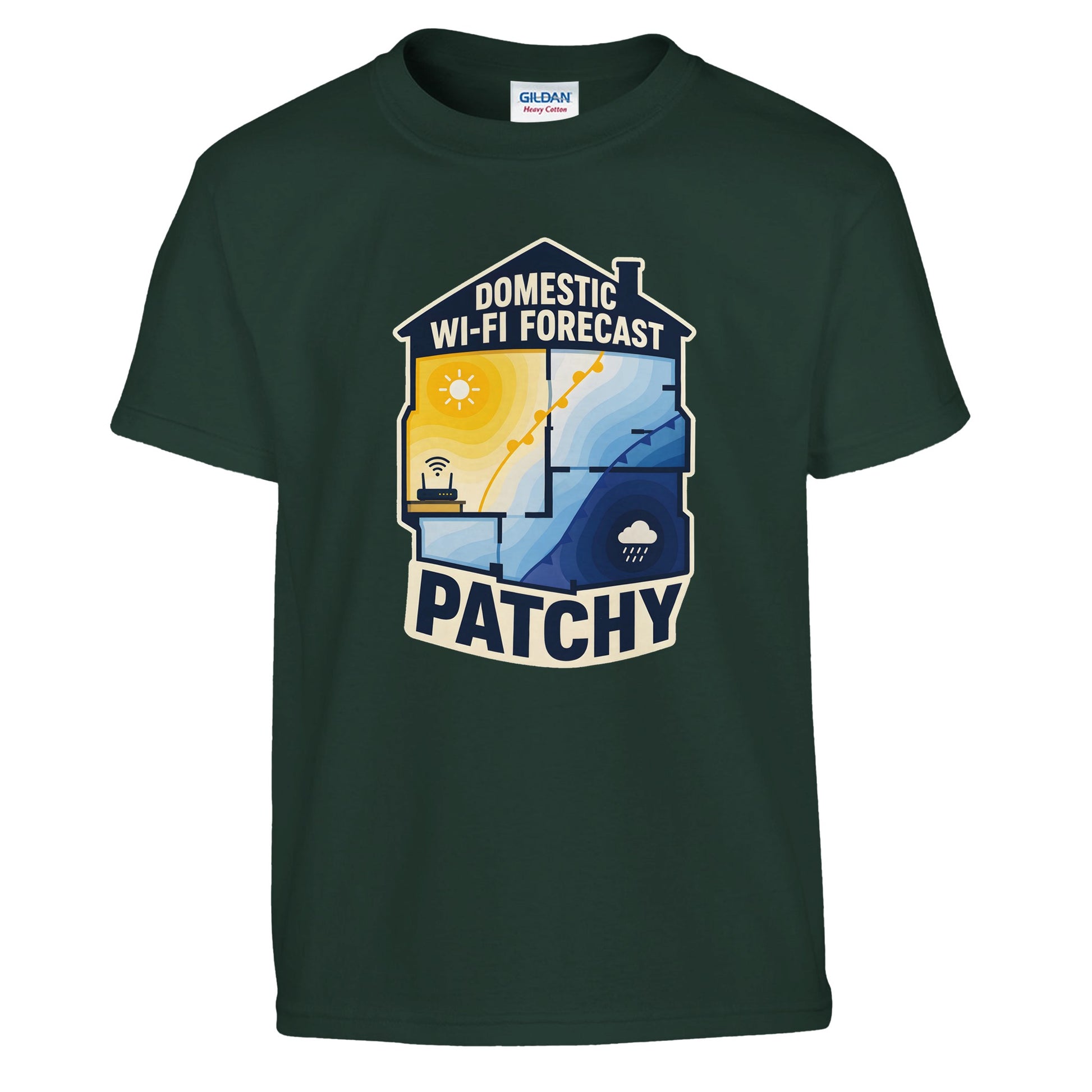 Domestic Wi-Fi Forecast Patchy Kids' T-shirt — product view 13