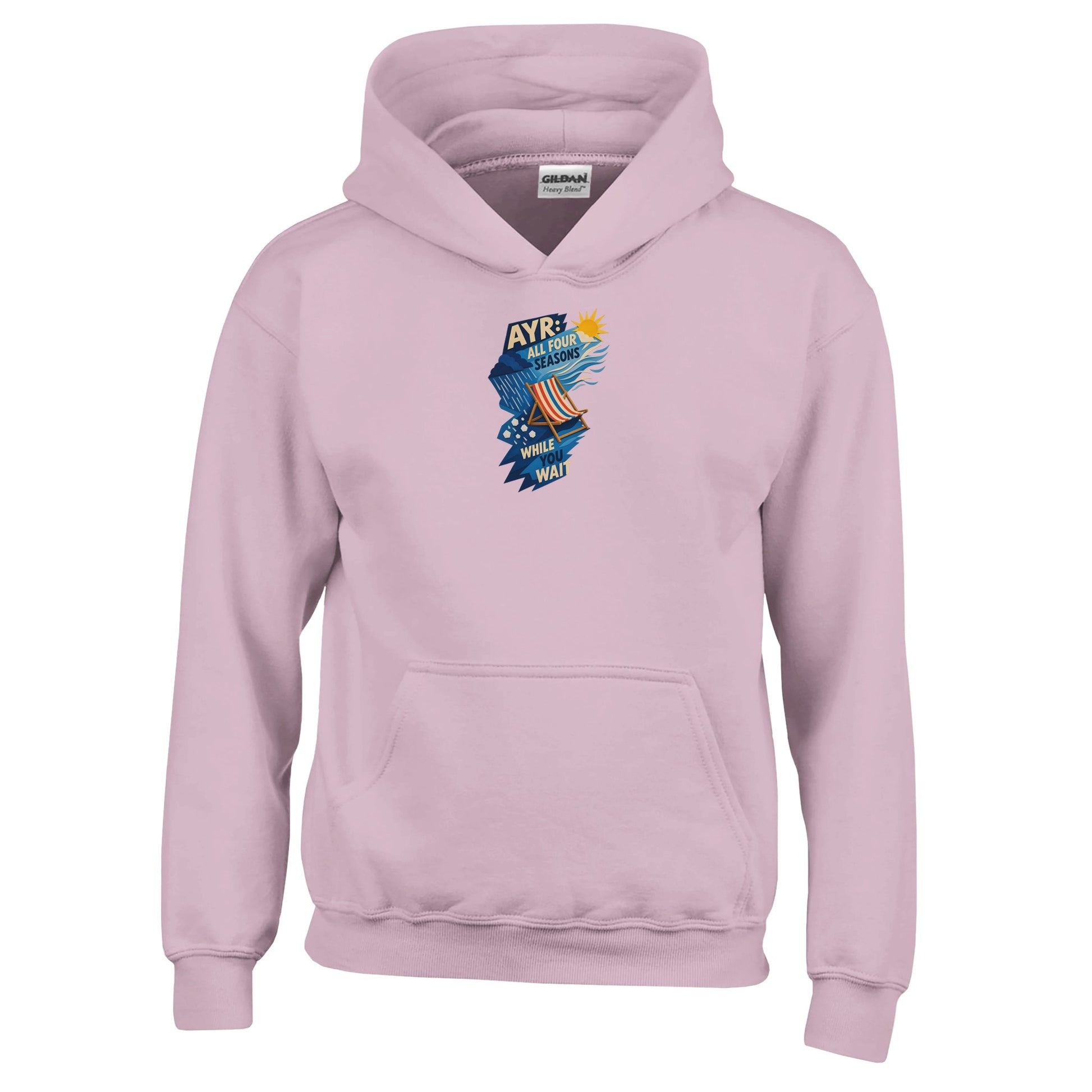 Ayr: All Four Seasons While You Wait Kids' Hoodie — product view 5