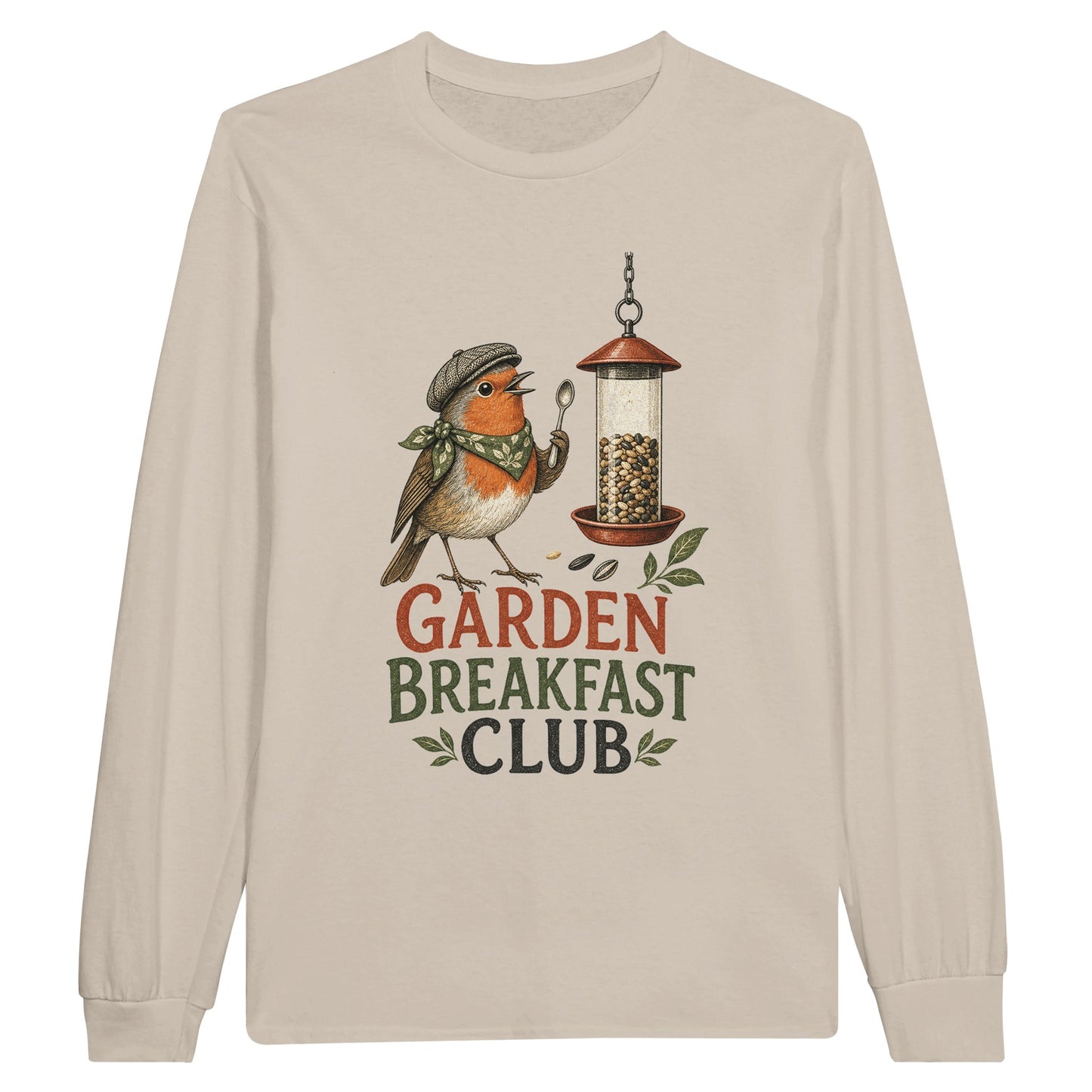 Garden Breakfast Club Robin Graphic Long-Sleeve T-shirt — product view 3