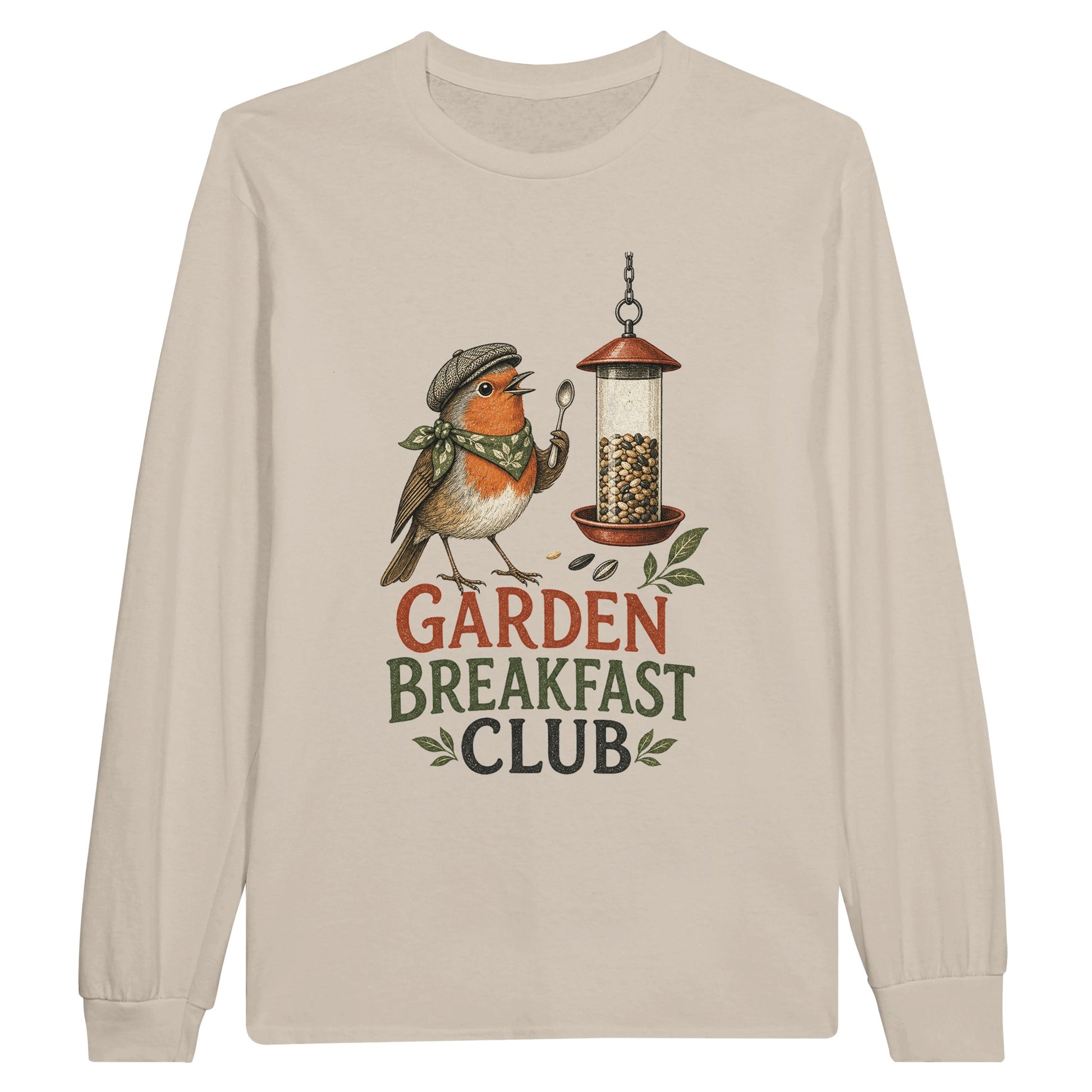 Garden Breakfast Club Robin Graphic Long-Sleeve T-shirt — product view 3