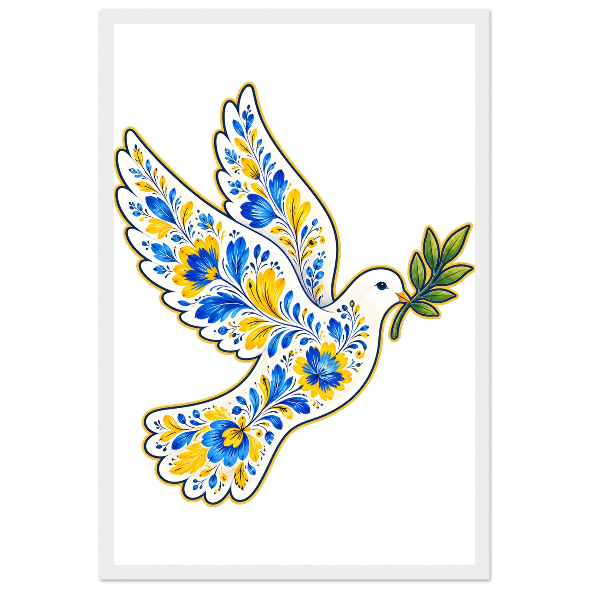 Ukraine Peace Dove Framed Wall Art — product view 1
