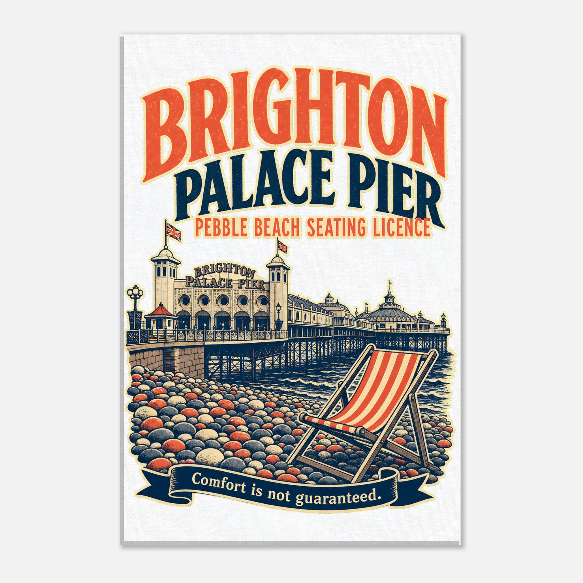 Brighton Pebble Beach Seating Licence Canvas — product view 2