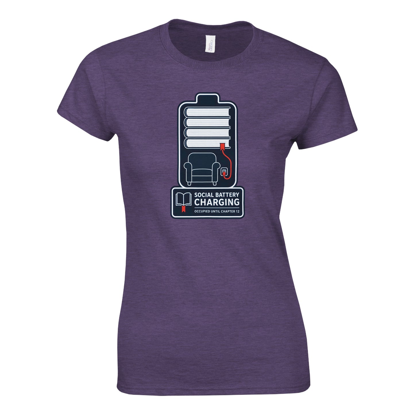 Social Battery Charging Women's T-shirt — product view 2