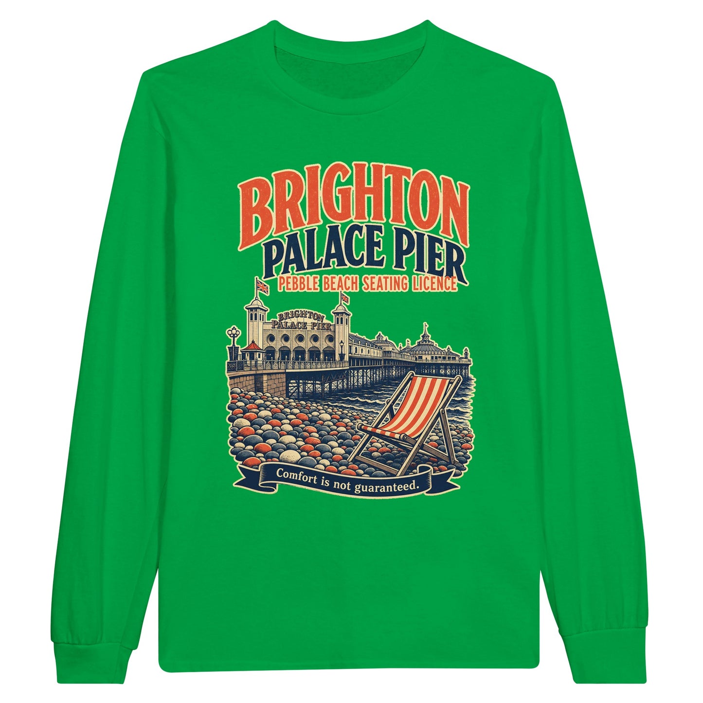 Brighton Pebble Beach Seating Licence Long-Sleeve T-shirt — product view 12