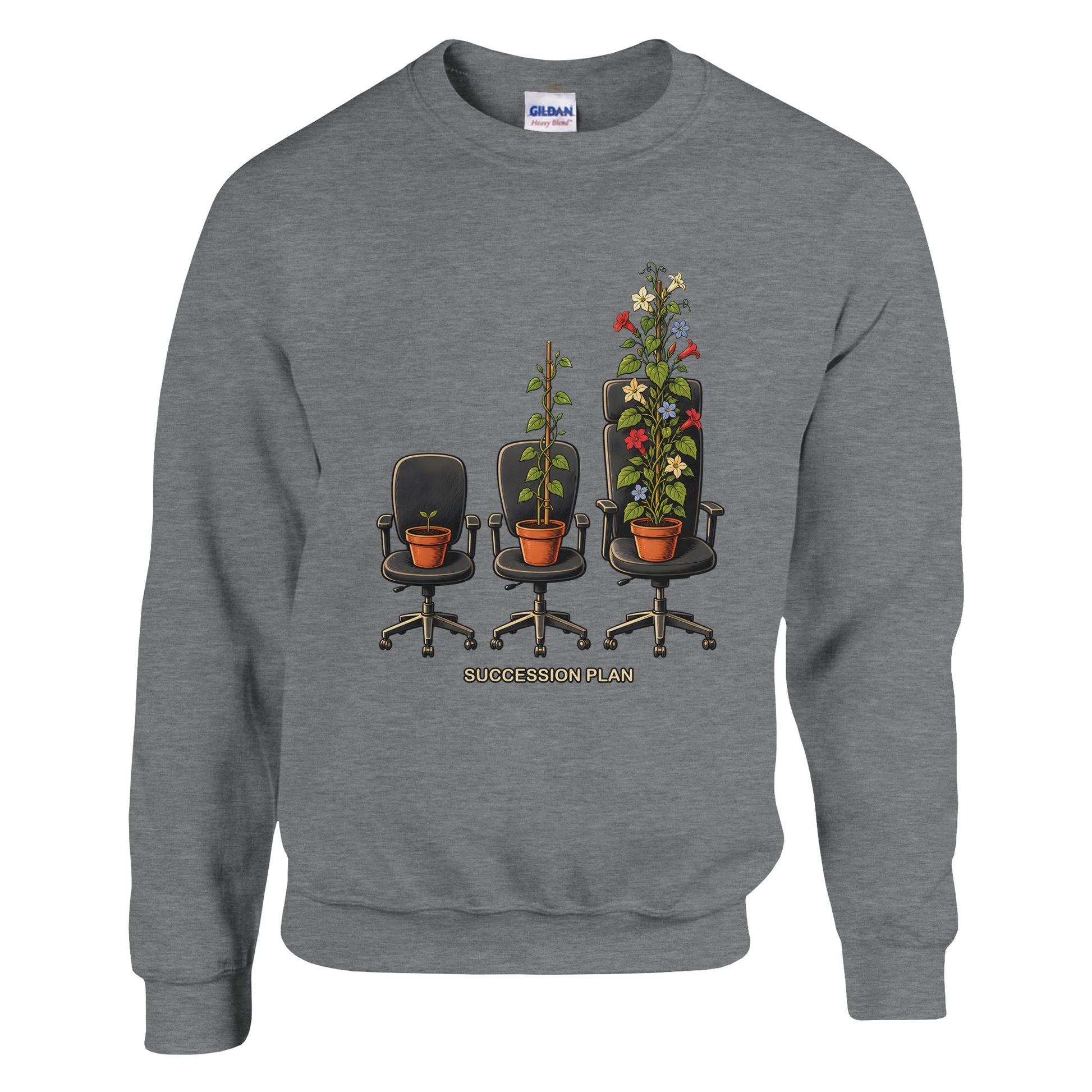Succession Plan Office Chair Garden Graphic Sweatshirt — product view 5