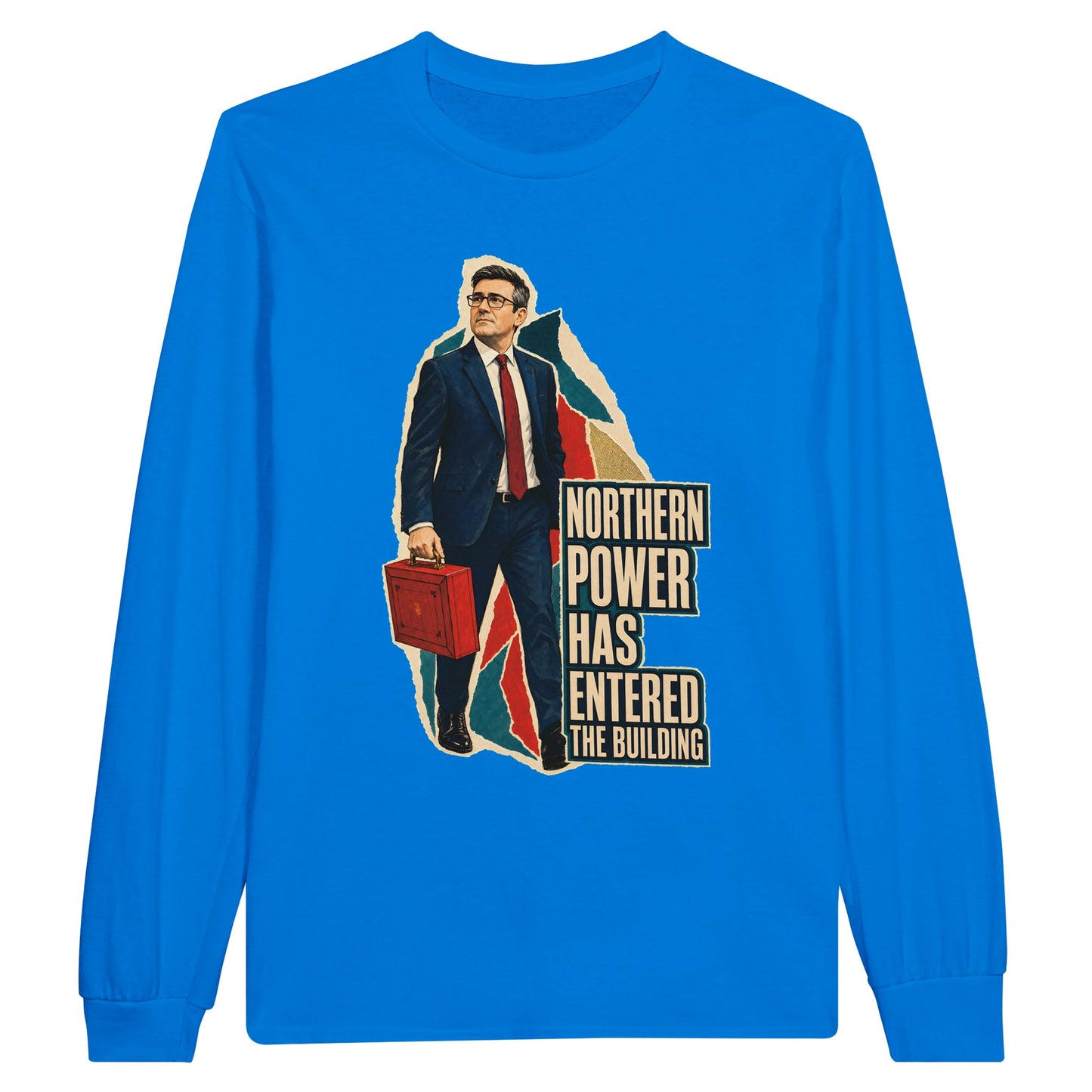 Northern Power Has Entered the Building Tote Bag Long-Sleeve T-shirt — product view 3