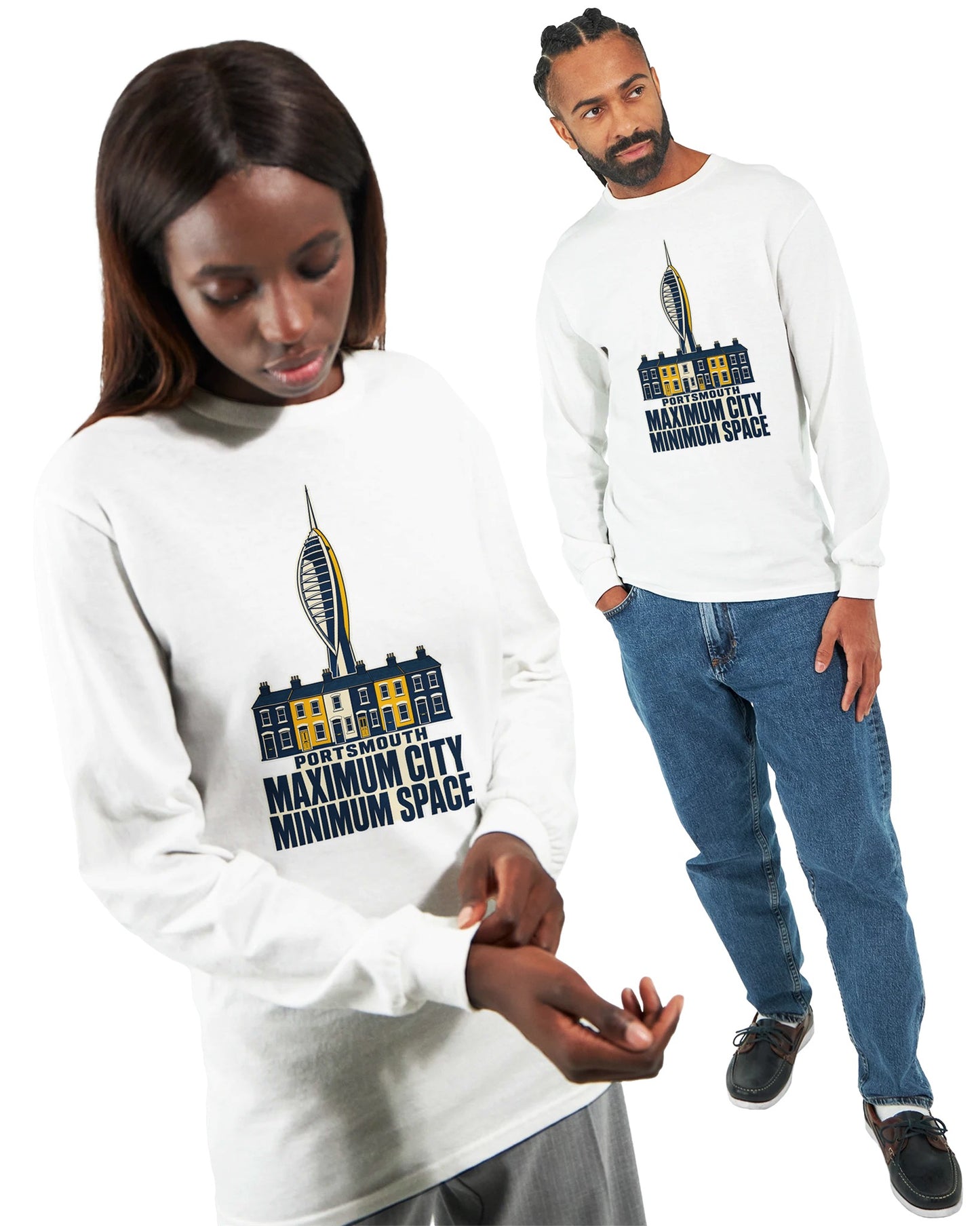 Portsmouth Maximum City Minimum Space Long-Sleeve T-shirt — product view 15