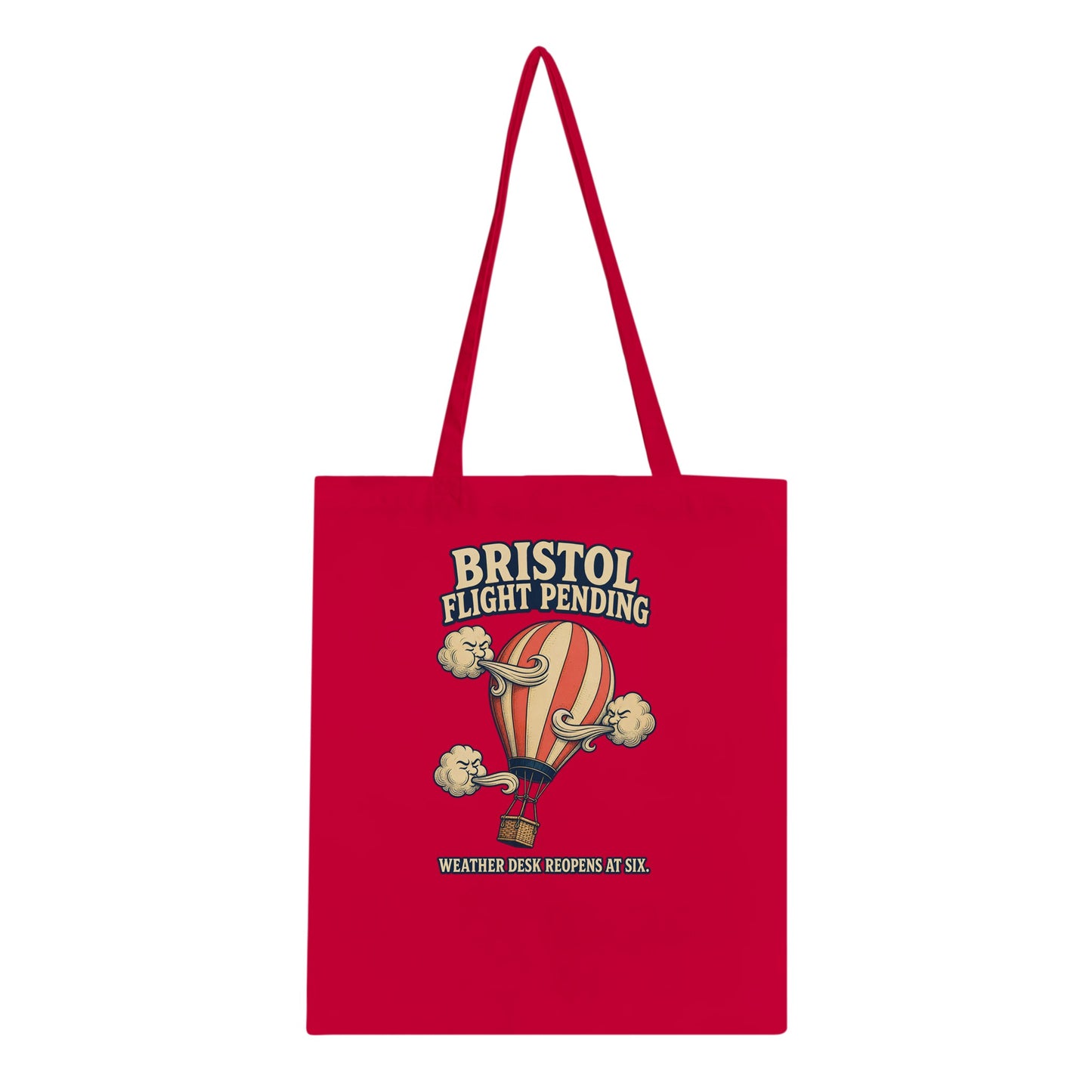 Bristol Flight Pending – Weather Desk Tote Bag — product view 4
