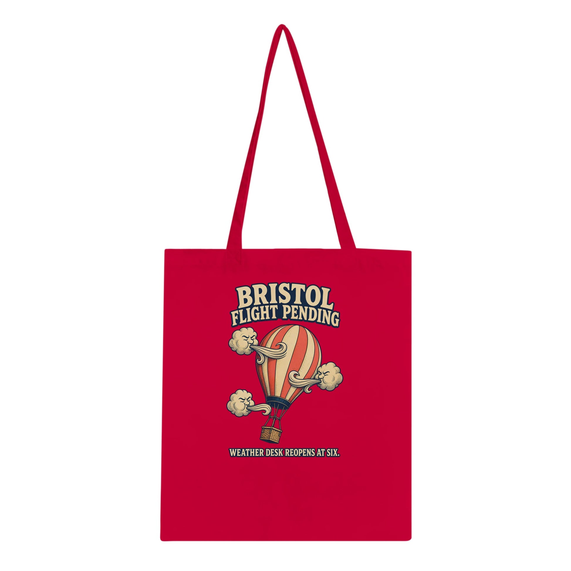 Bristol Flight Pending – Weather Desk Tote Bag — product view 5