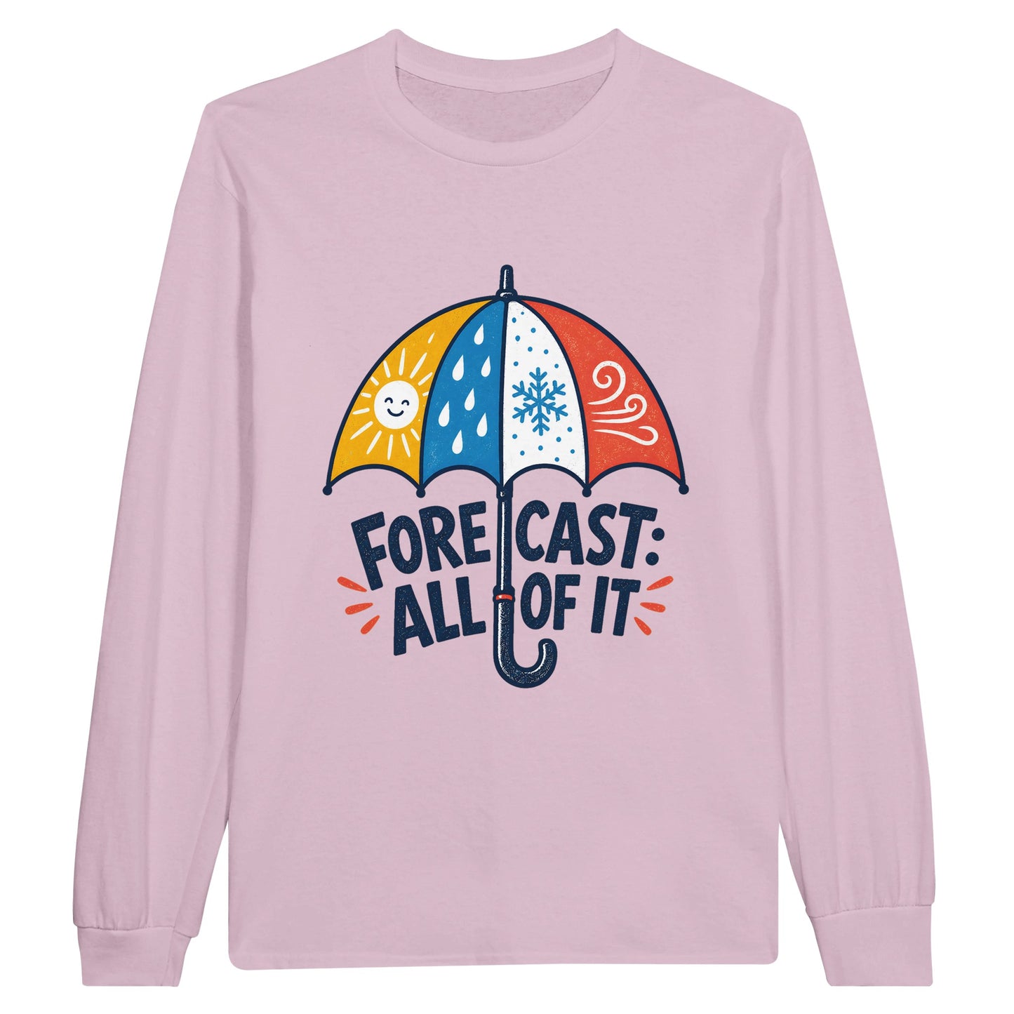 Forecast: All of It British Weather Graphic Long-Sleeve T-shirt — product view 5