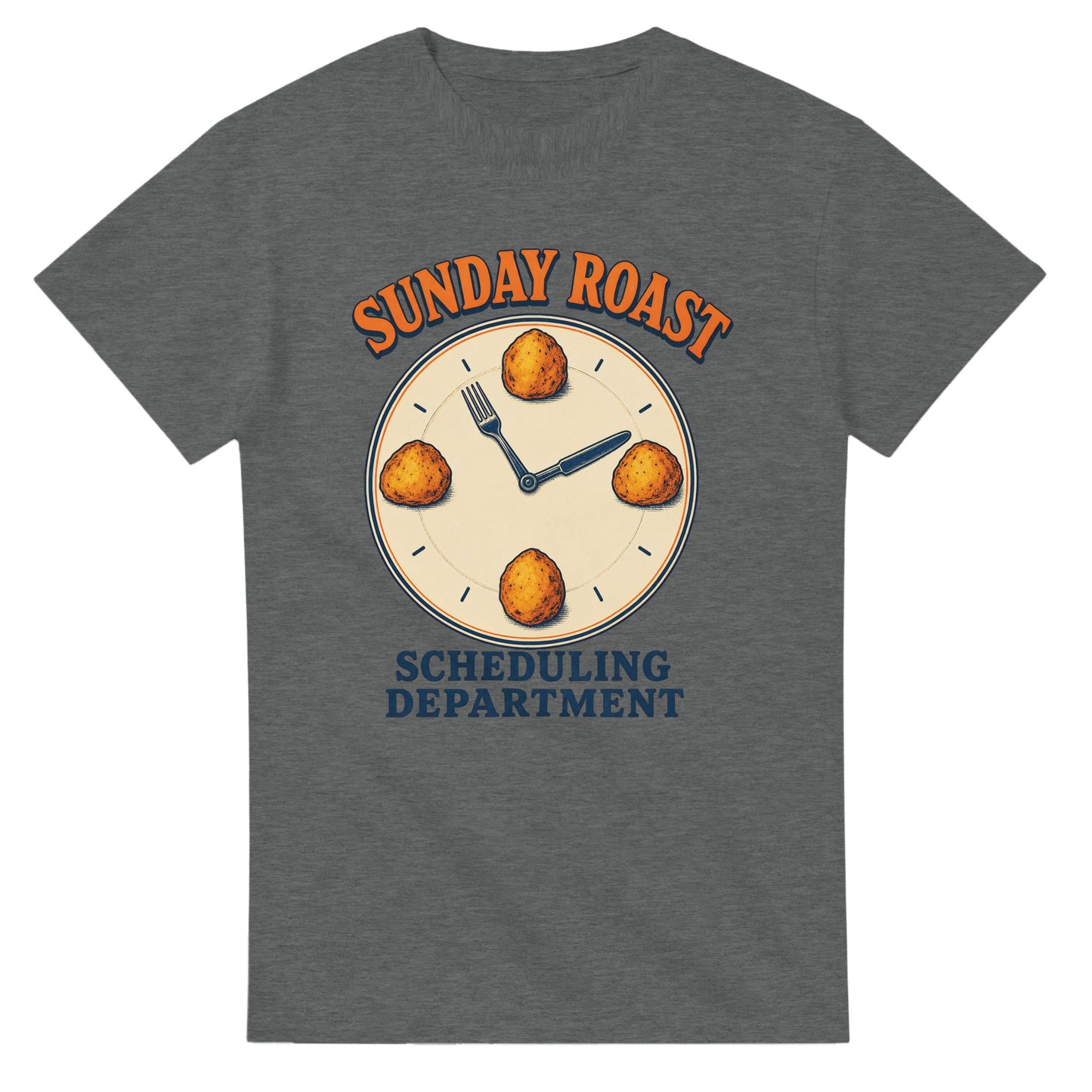 Sunday Roast Scheduling Department T-shirt — product view 3