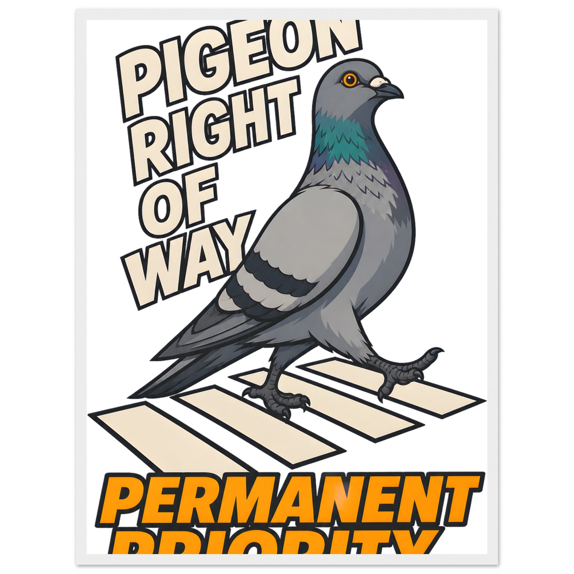 Pigeon Right of Way Framed Wall Art — product view 2