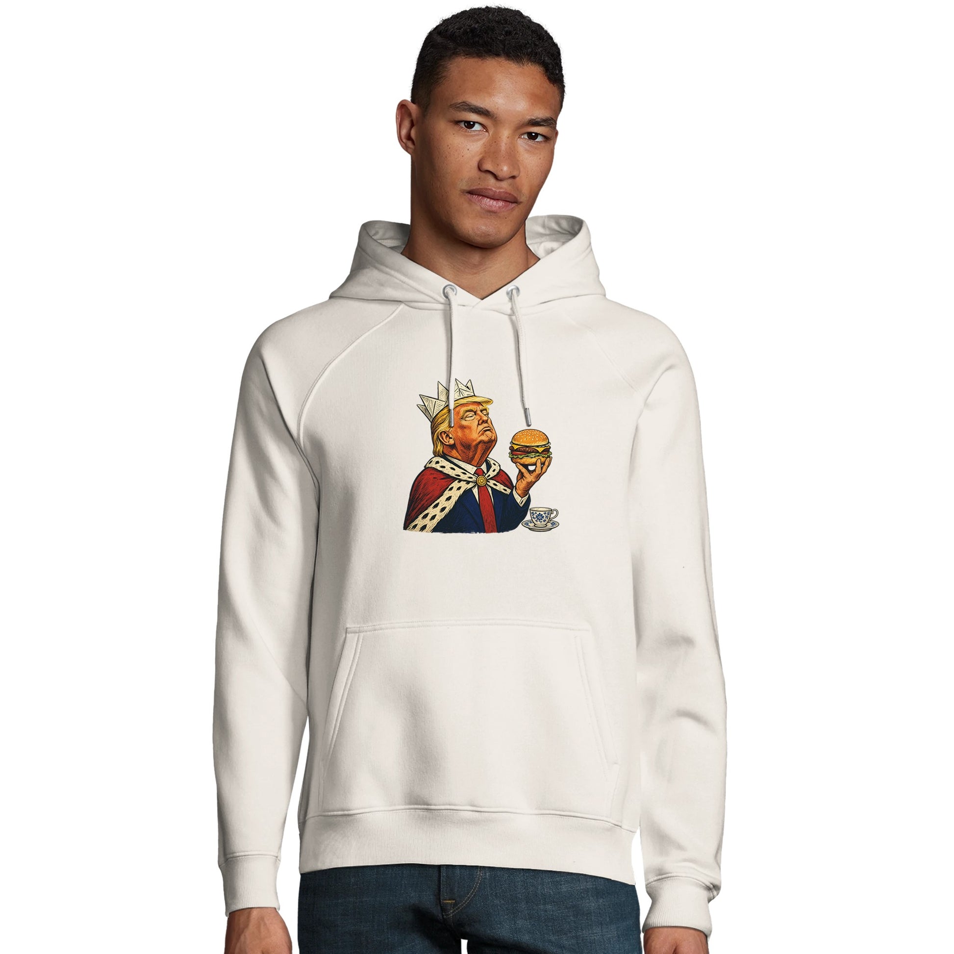 The Very Temporary Monarch — Trump Satire Hoodie — product view 14
