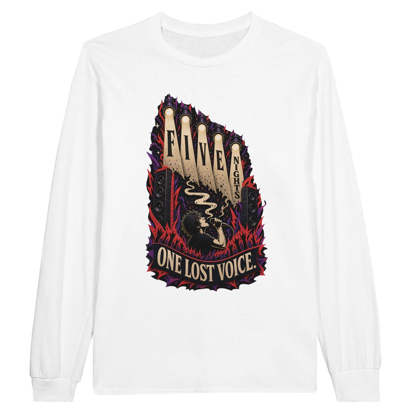 Five Nights, One Lost Voice Long-Sleeve T-shirt — product view 1