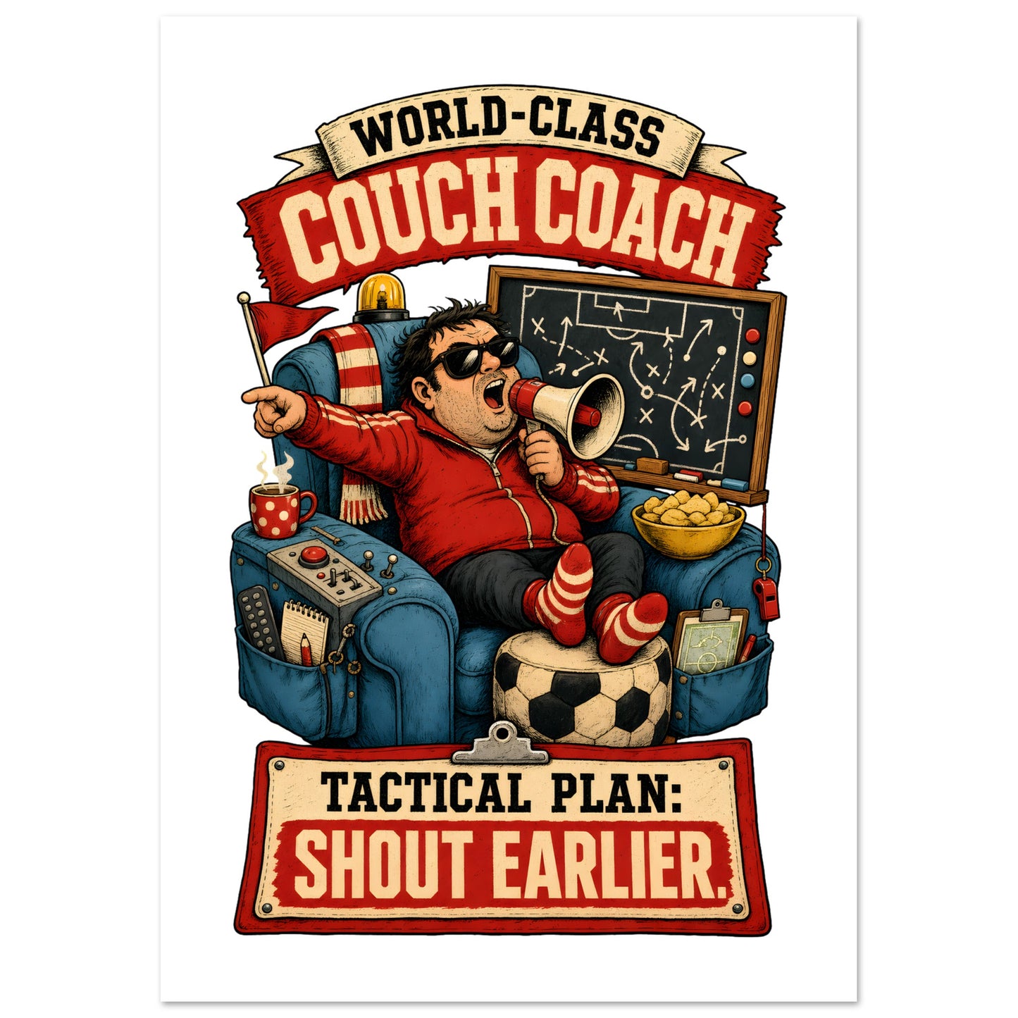 World-Class Couch Coach Poster — product view 1