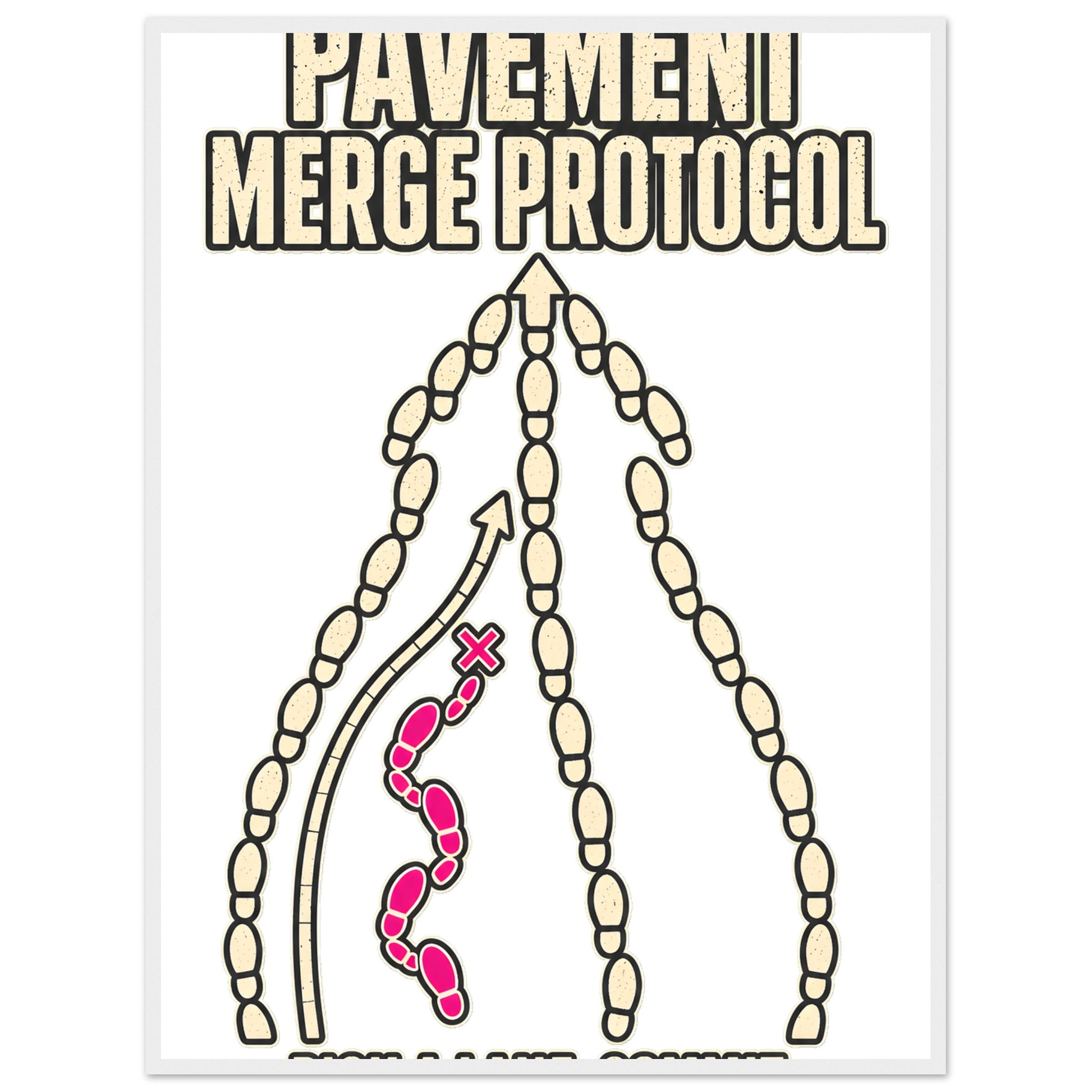 Pavement Merge Protocol — Pick a Lane Framed Wall Art — product view 7