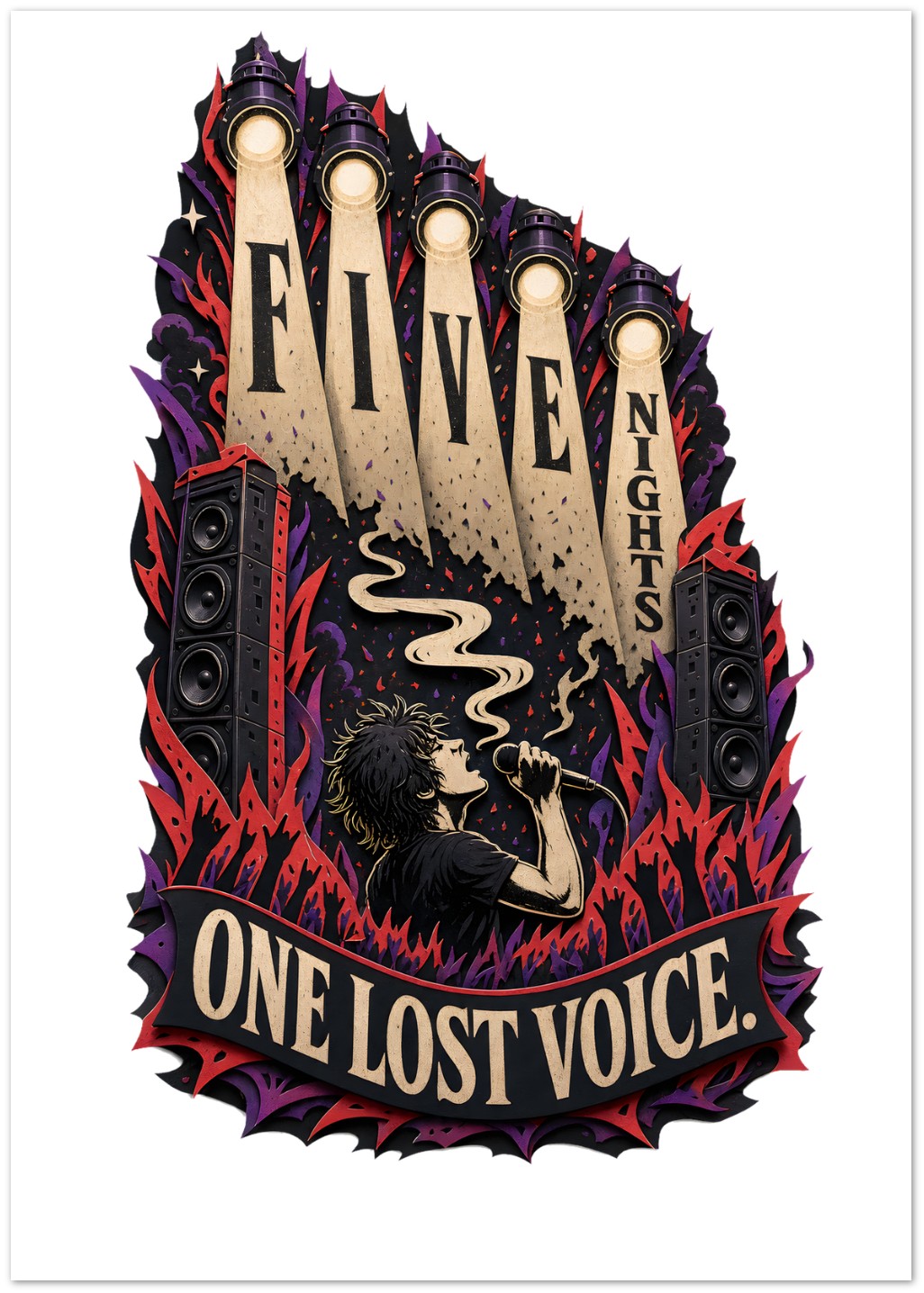 Five Nights, One Lost Voice Greeting Card Pack