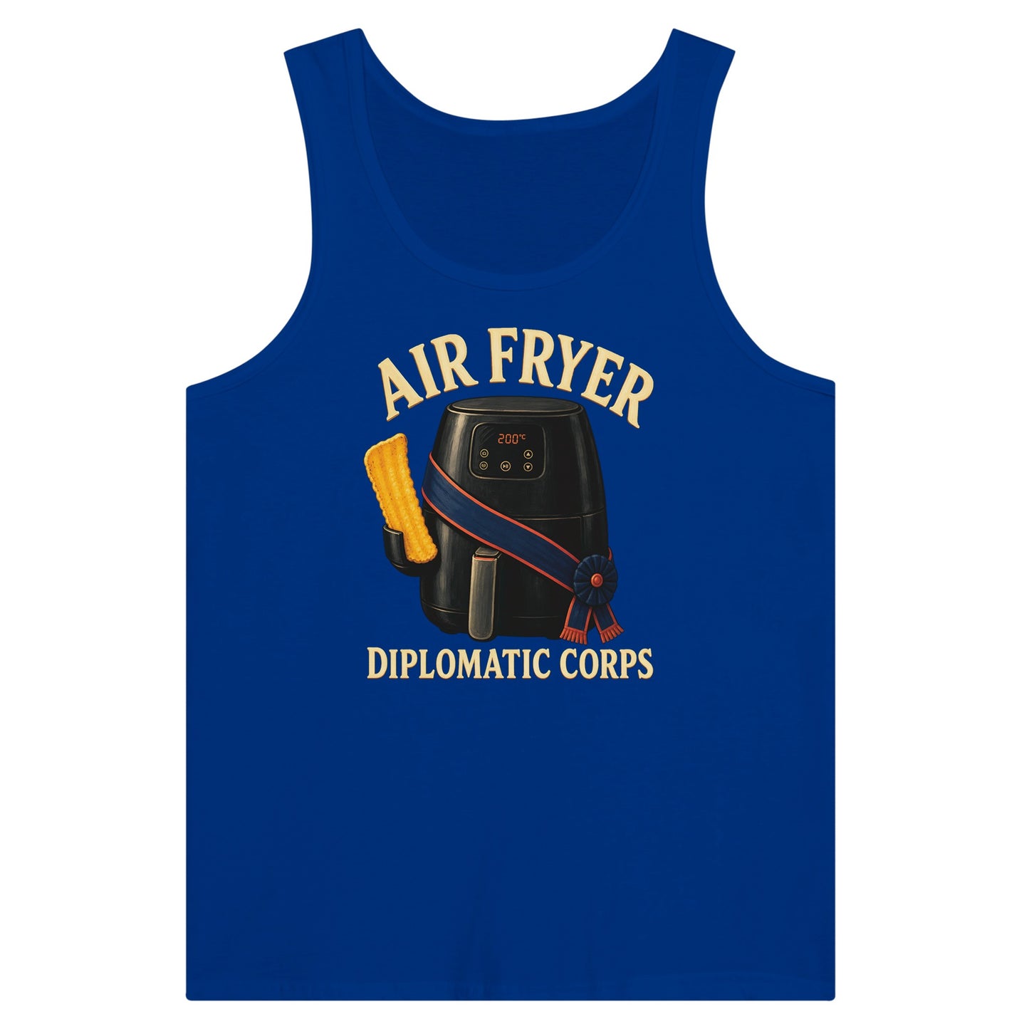Air Fryer Diplomatic Corps Premium Unisex Tank Top — product view 3