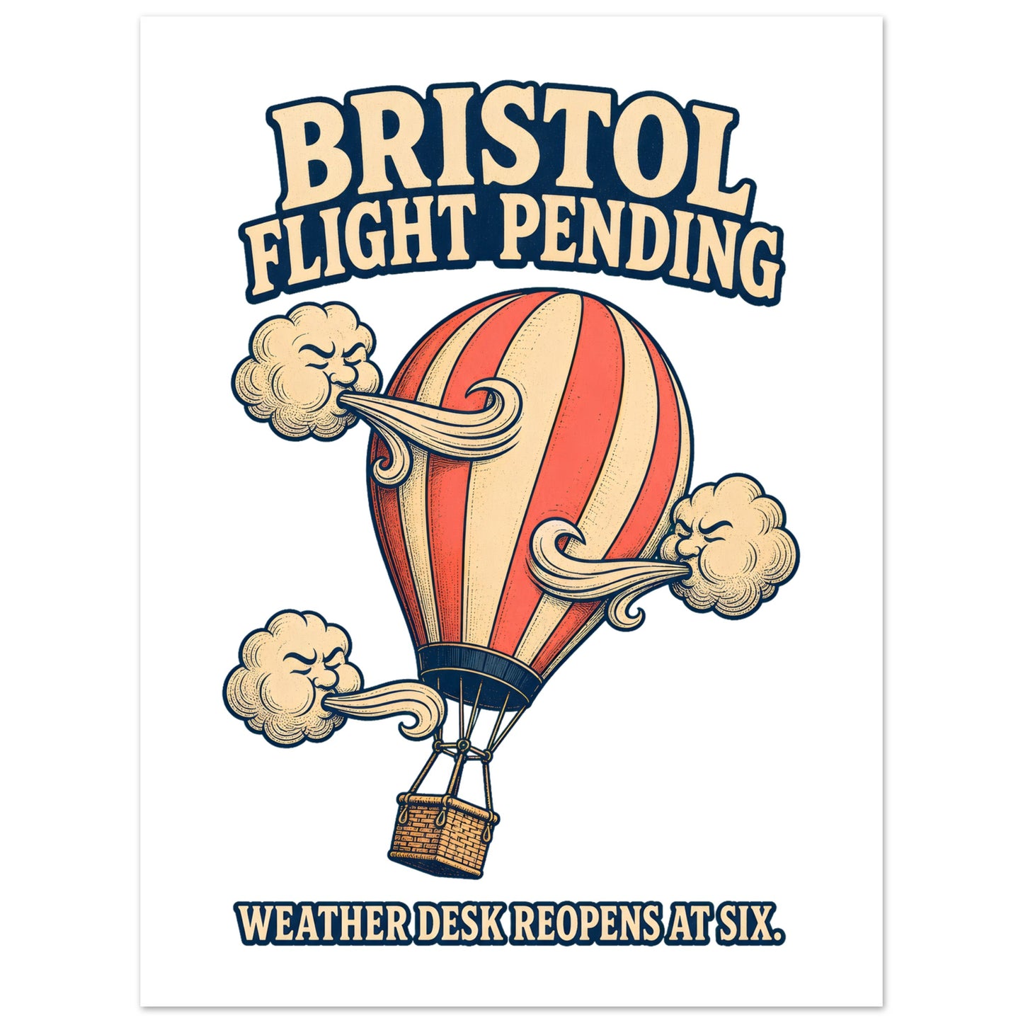 Bristol Flight Pending – Weather Desk Poster — product view 5