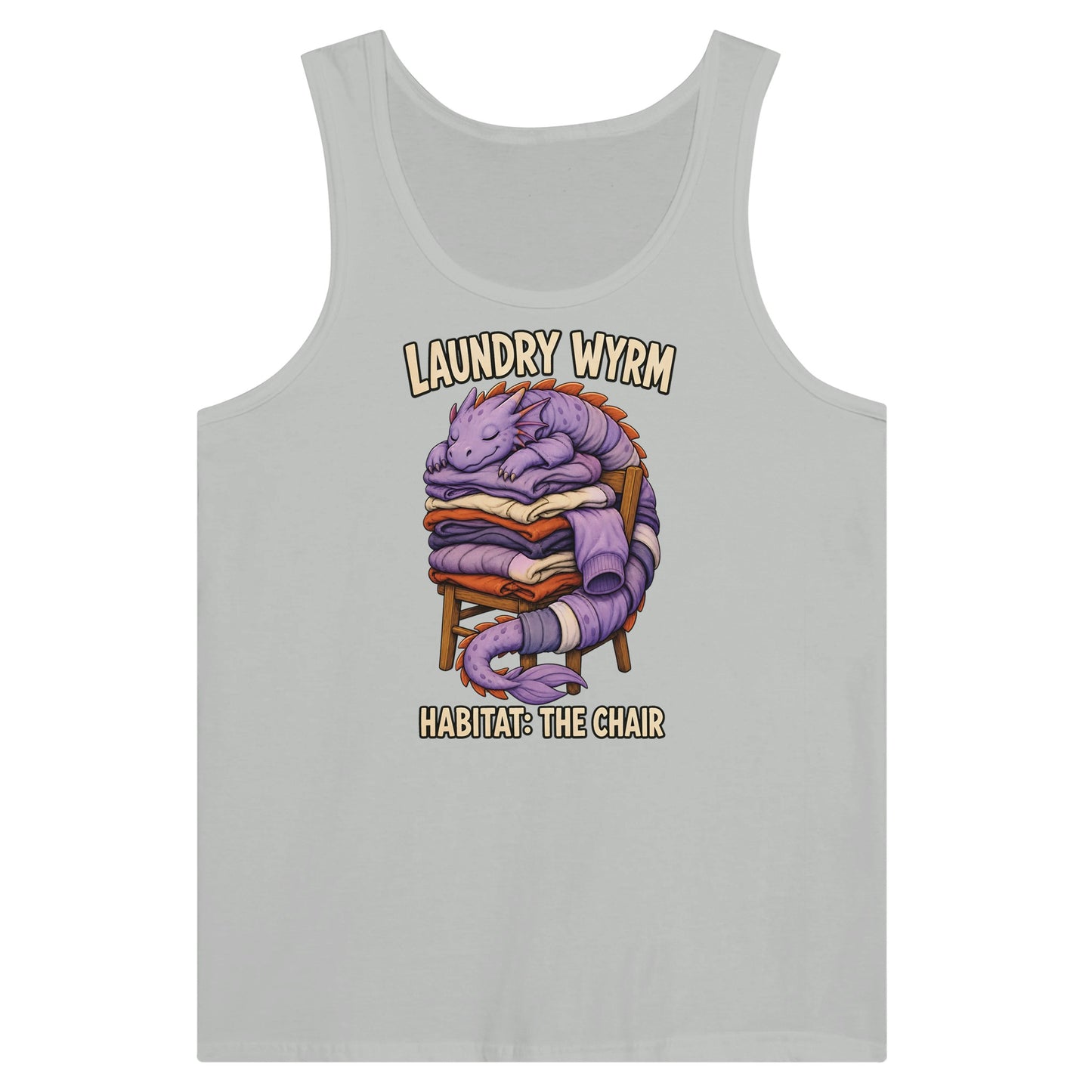 Laundry Wyrm – Habitat: The Chair Premium Unisex Tank Top — product view 5