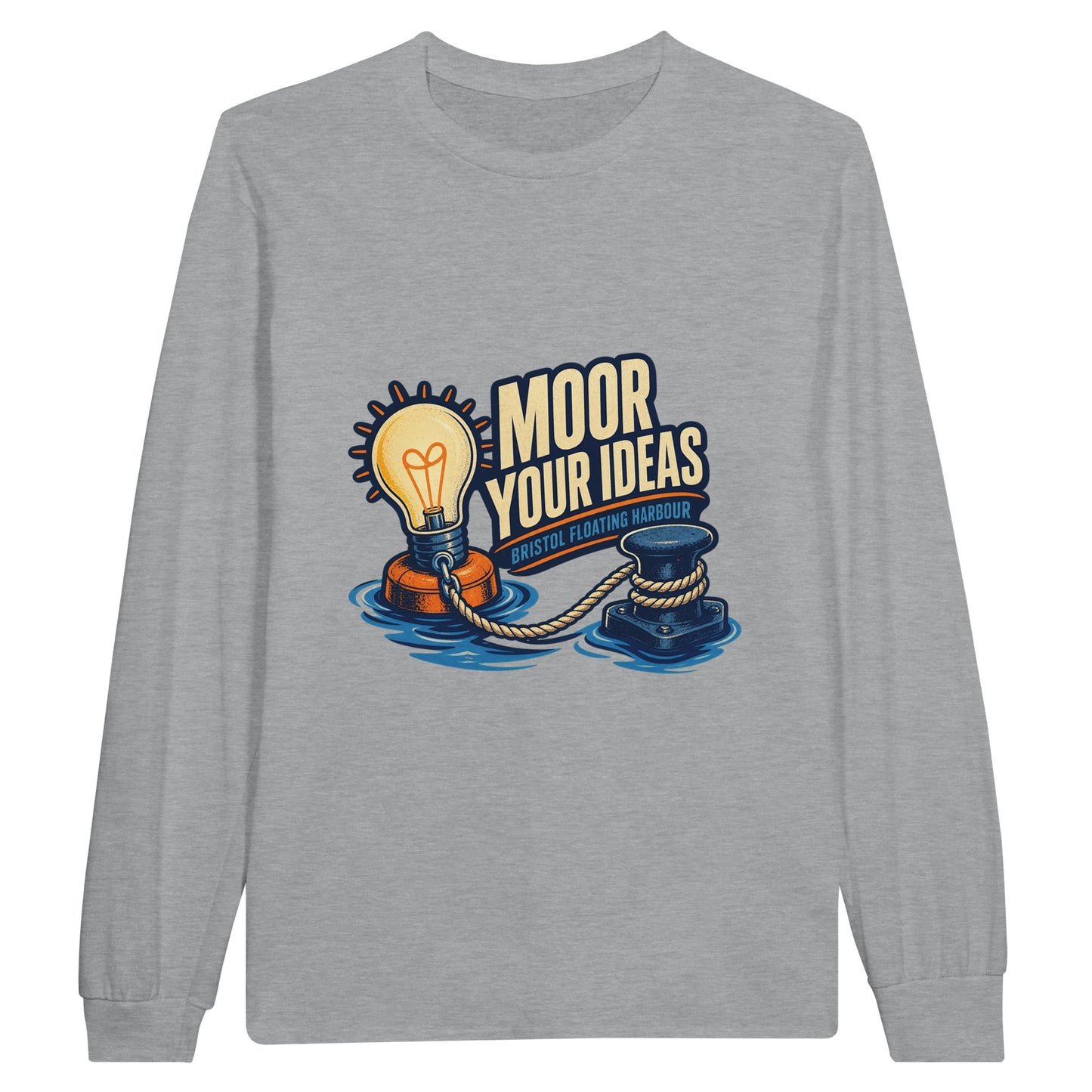 Moor Your Ideas – Bristol Floating Harbour Long-Sleeve T-shirt — product view 6
