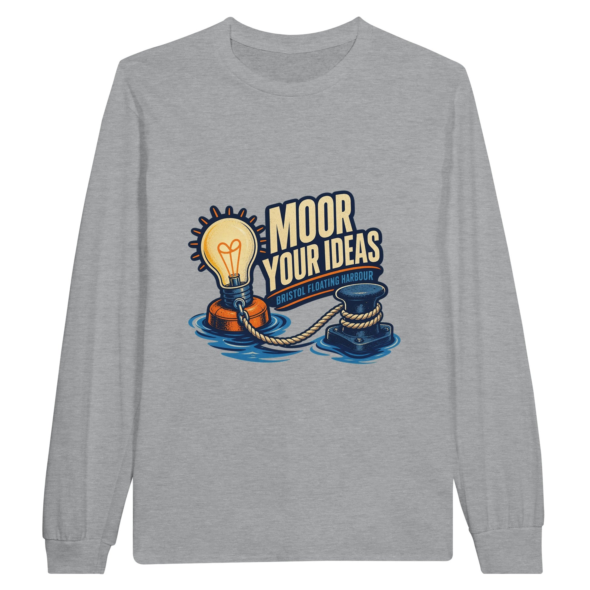Moor Your Ideas – Bristol Floating Harbour Long-Sleeve T-shirt — product view 6