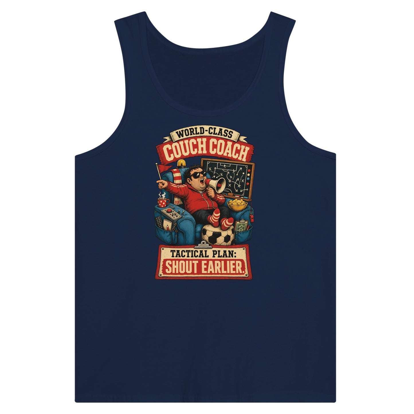 World-Class Couch Coach Premium Unisex Tank Top — product view 9