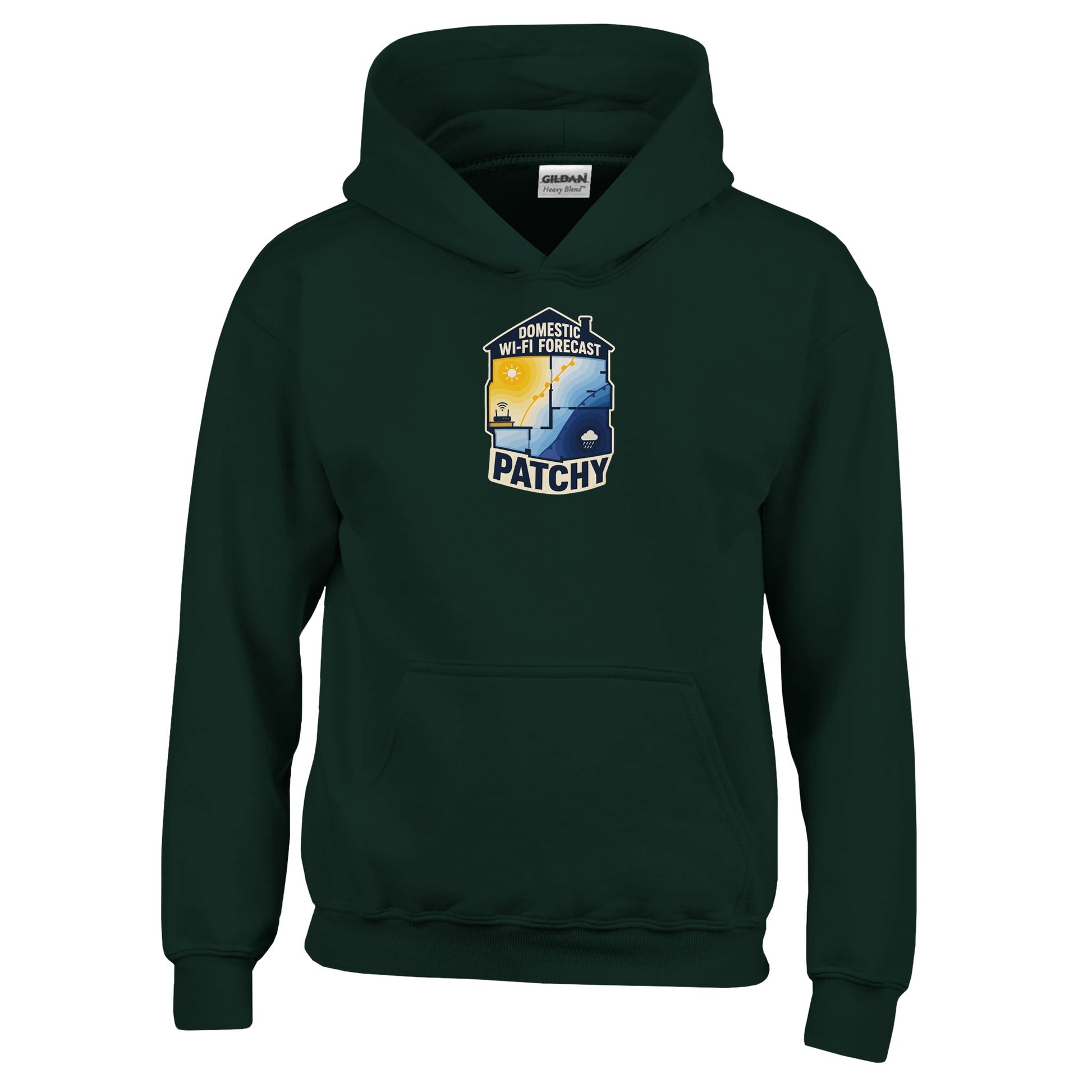 Domestic Wi-Fi Forecast Patchy Kids' Hoodie — product view 12