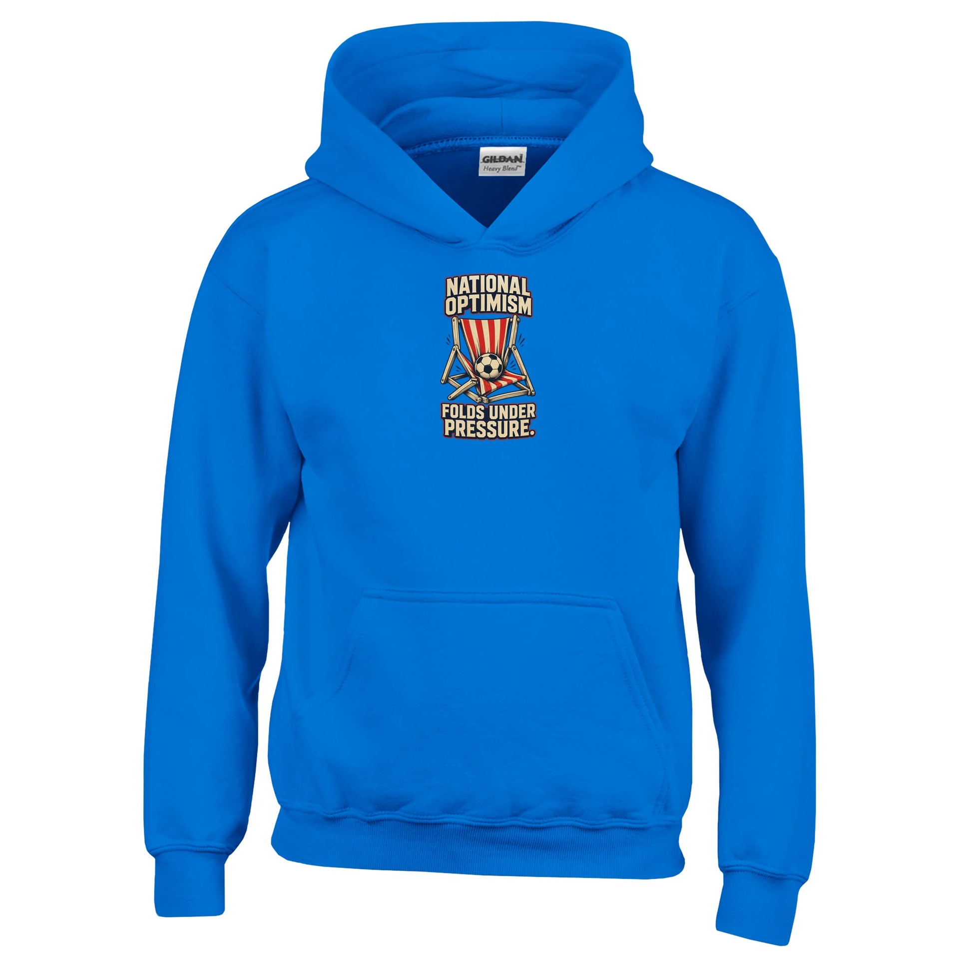 National Optimism Folds Under Pressure Football Kids' Hoodie — product view 11