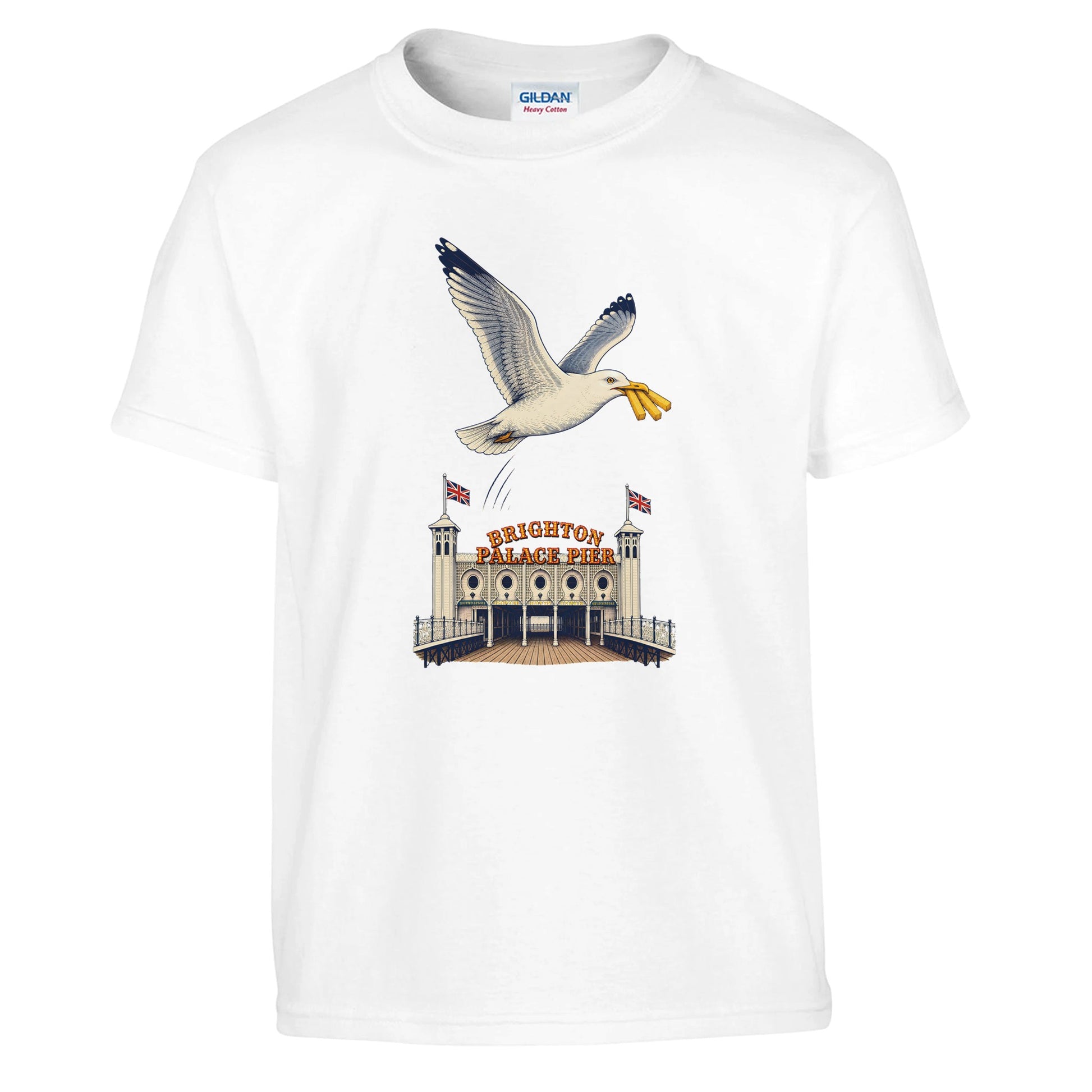 Brighton Palace Pier Chip Heist Kids' T-shirt — product view 1
