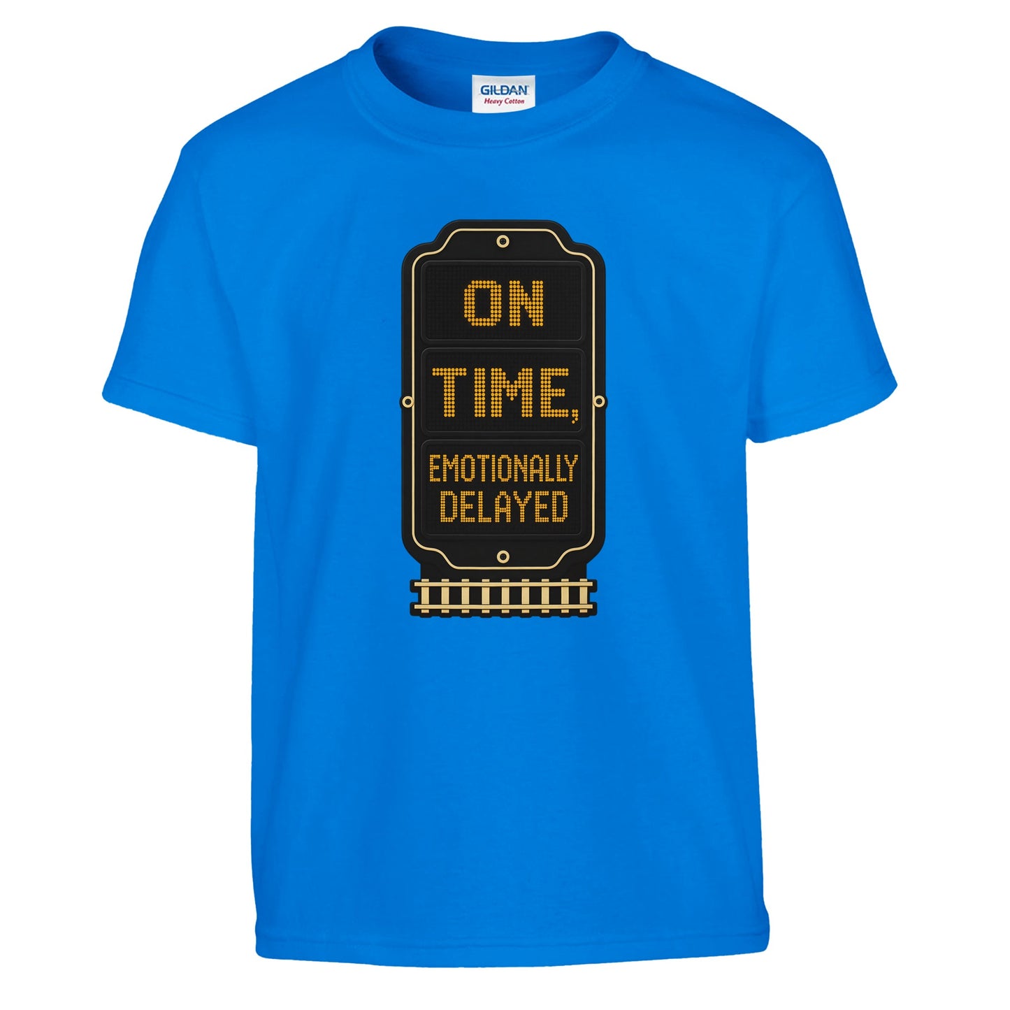 On Time, Emotionally Delayed Rail Graphic Kids' T-shirt — product view 14