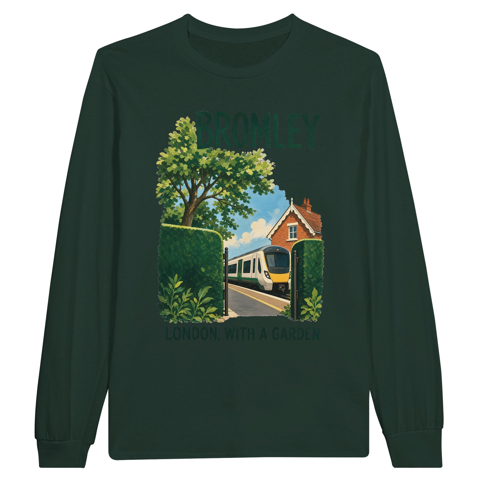 Bromley: London with a Garden Long-Sleeve T-shirt — product view 5