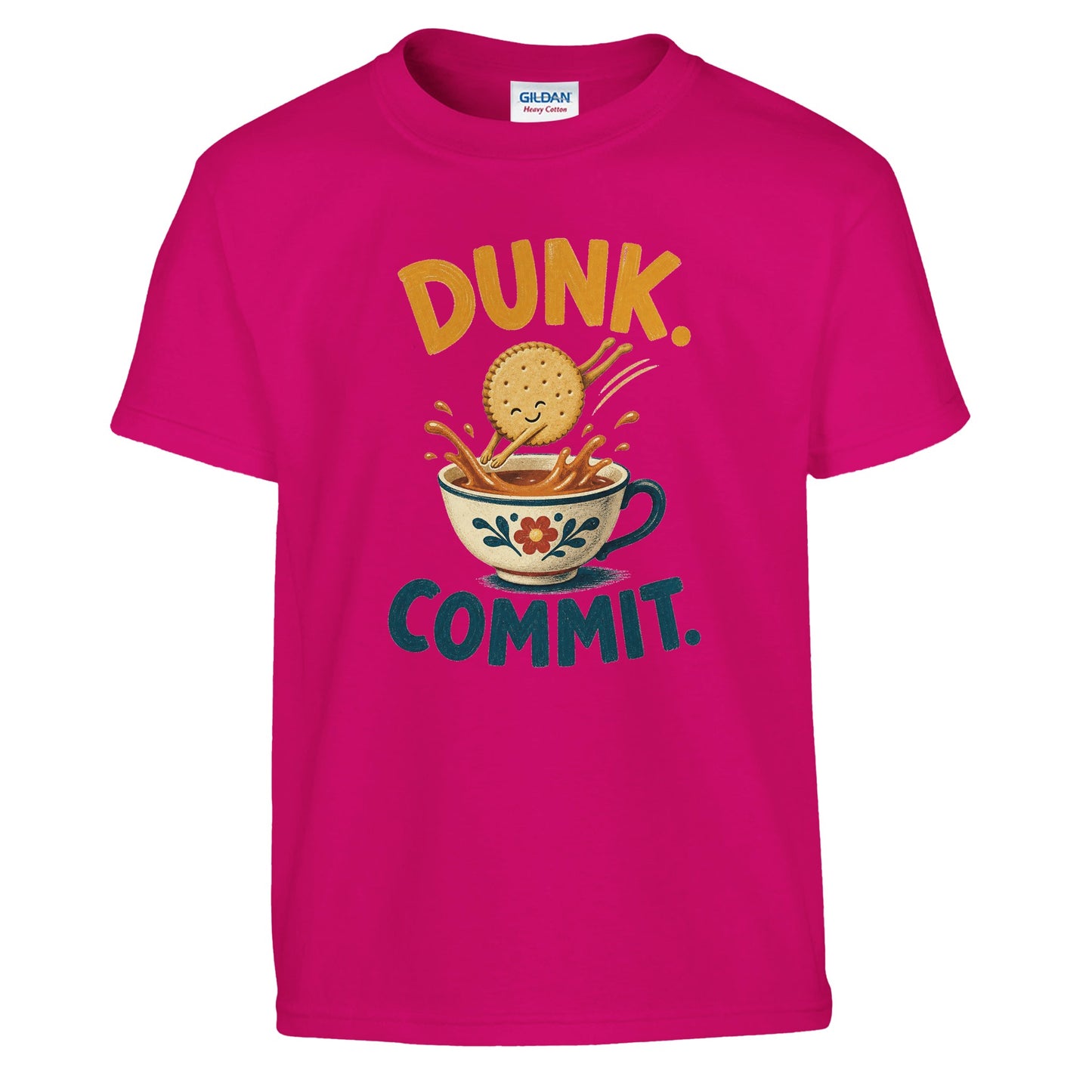 Dunk. Commit. Tea Biscuit Graphic Kids' T-shirt — product view 11