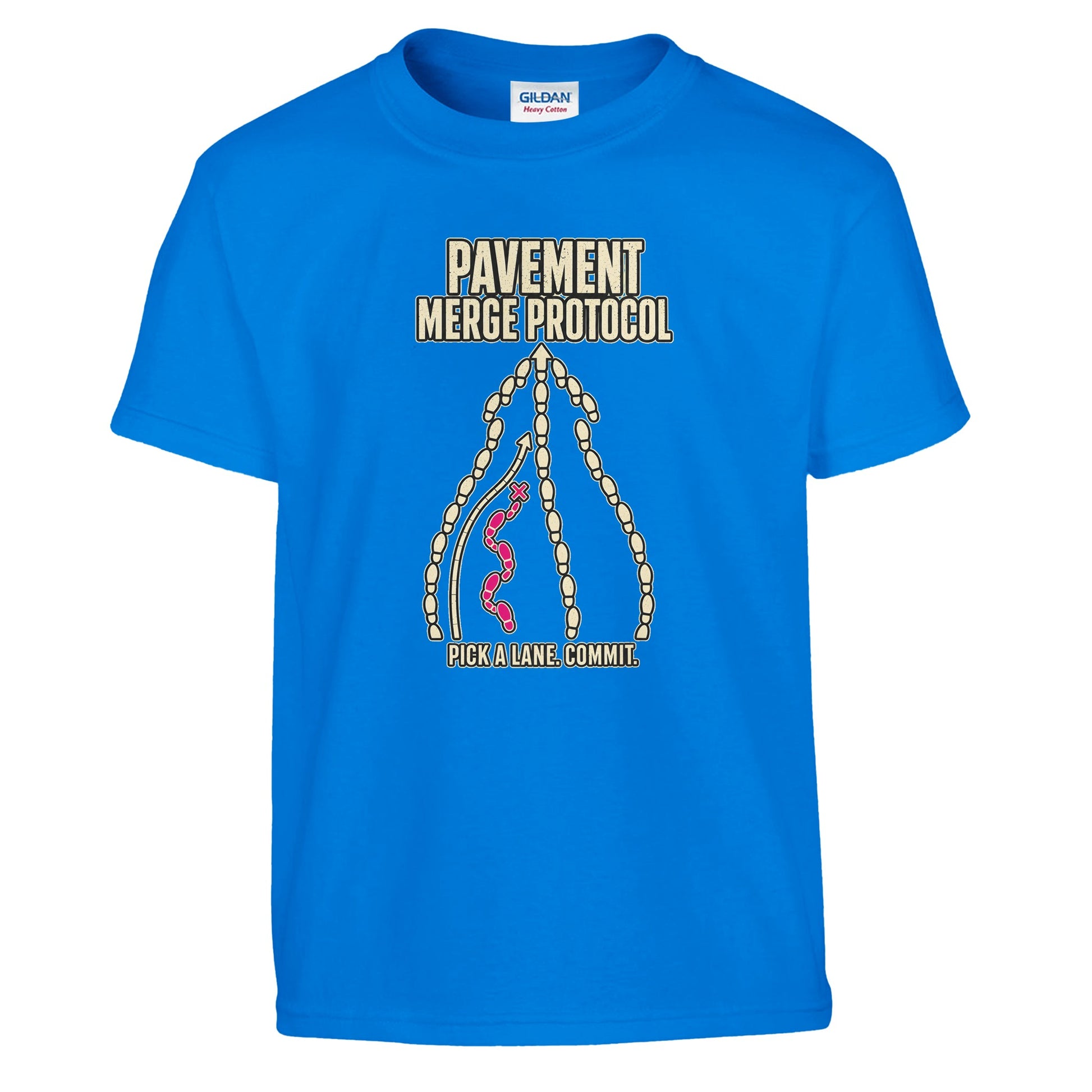 Pavement Merge Protocol — Pick a Lane Kids' T-shirt — product view 14