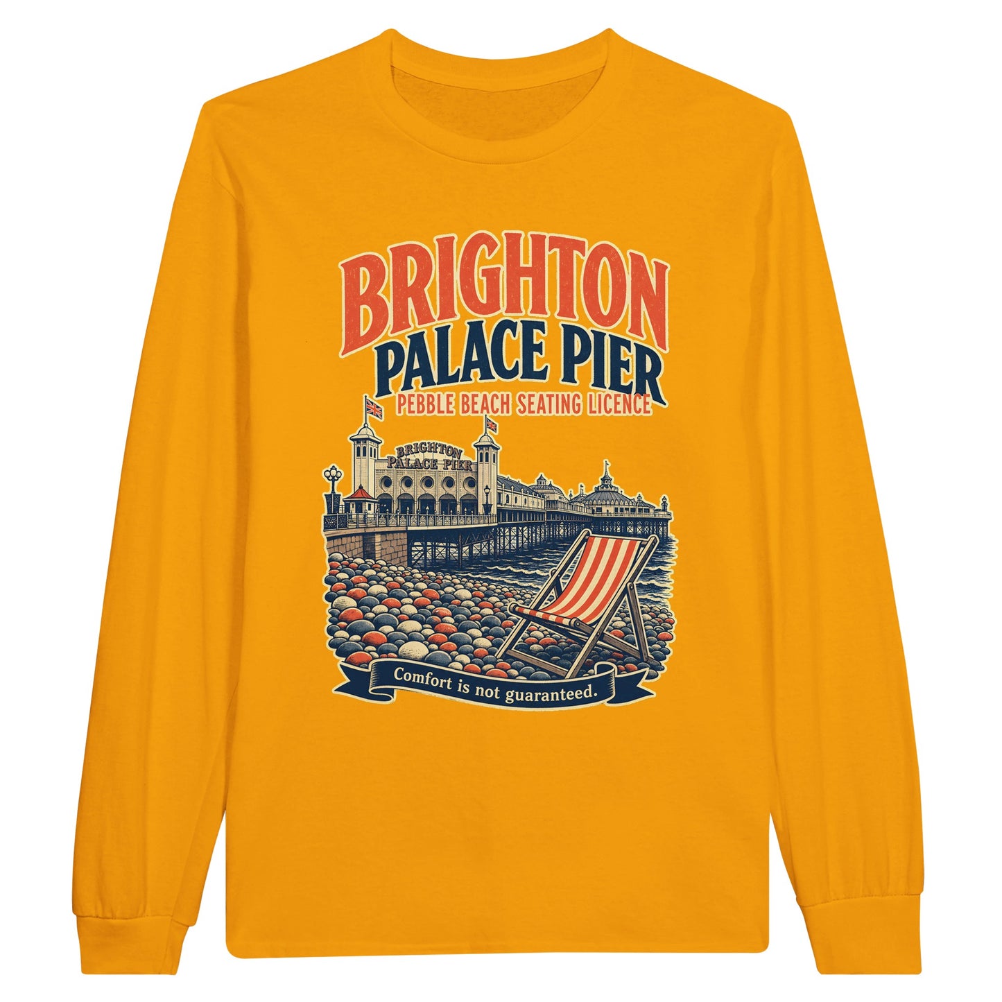Brighton Pebble Beach Seating Licence Long-Sleeve T-shirt — product view 4