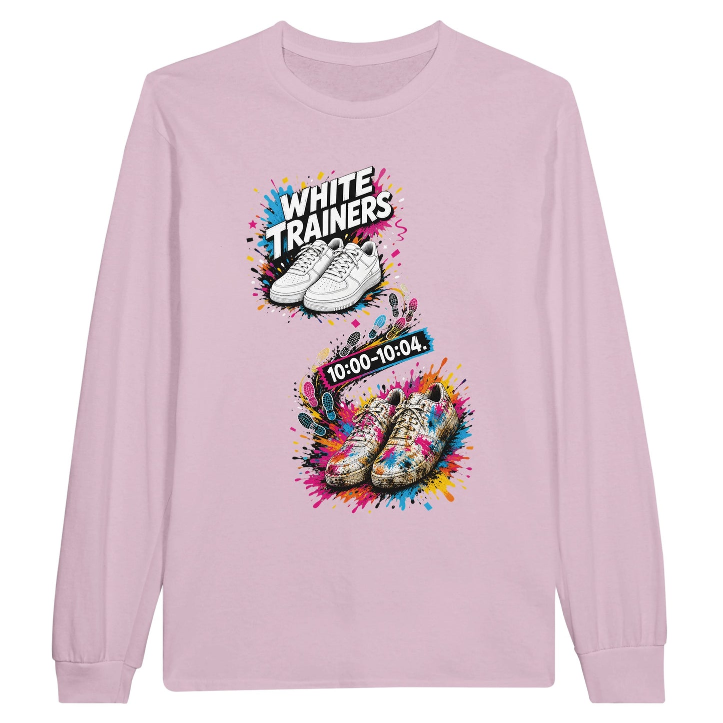 White Trainers: 10:00–10:04 Long-Sleeve T-shirt — product view 6