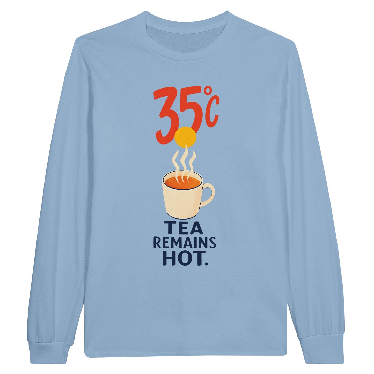 35°C — Tea Remains Hot Long-Sleeve T-shirt — product view 8