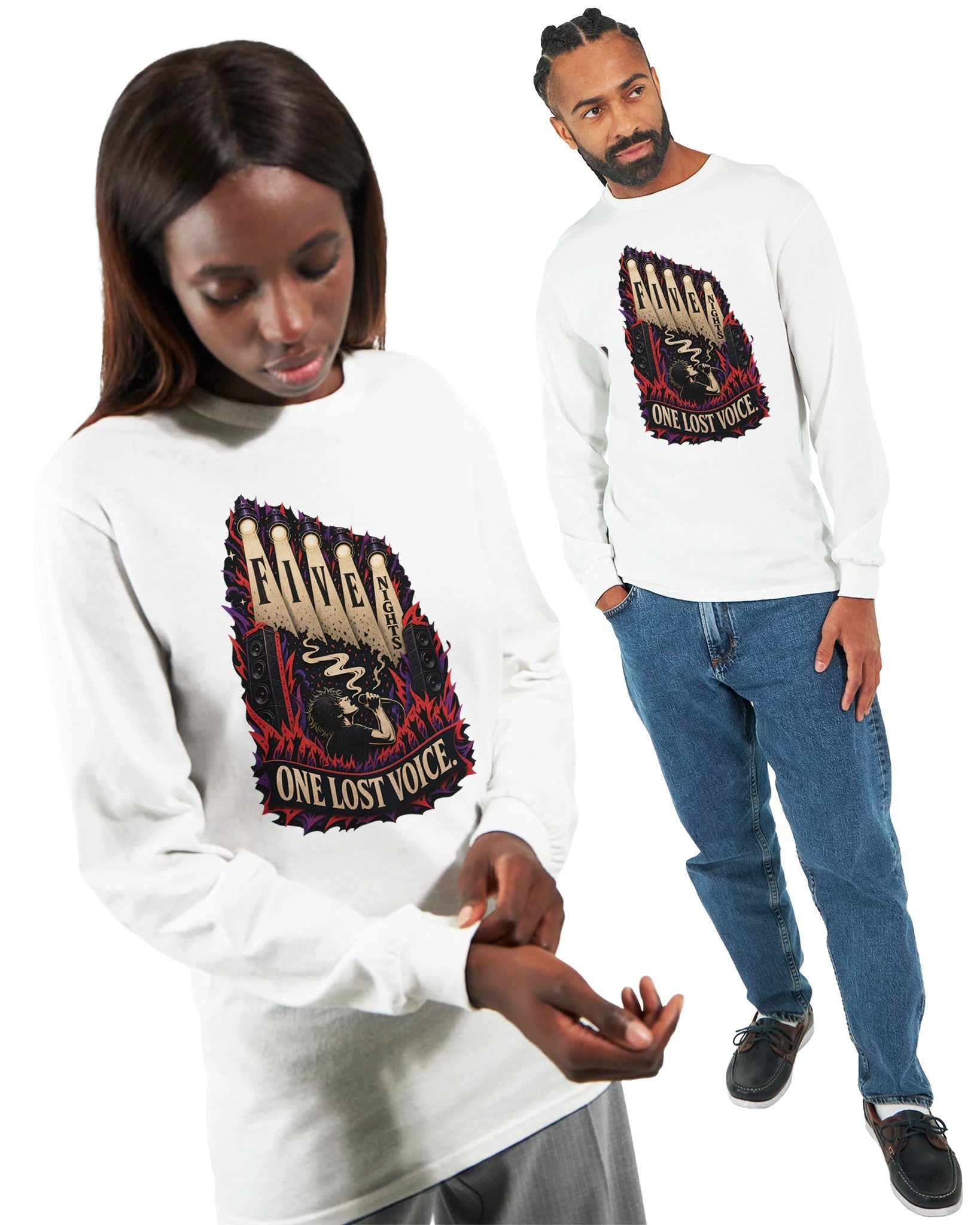 Five Nights, One Lost Voice Long-Sleeve T-shirt — product view 15