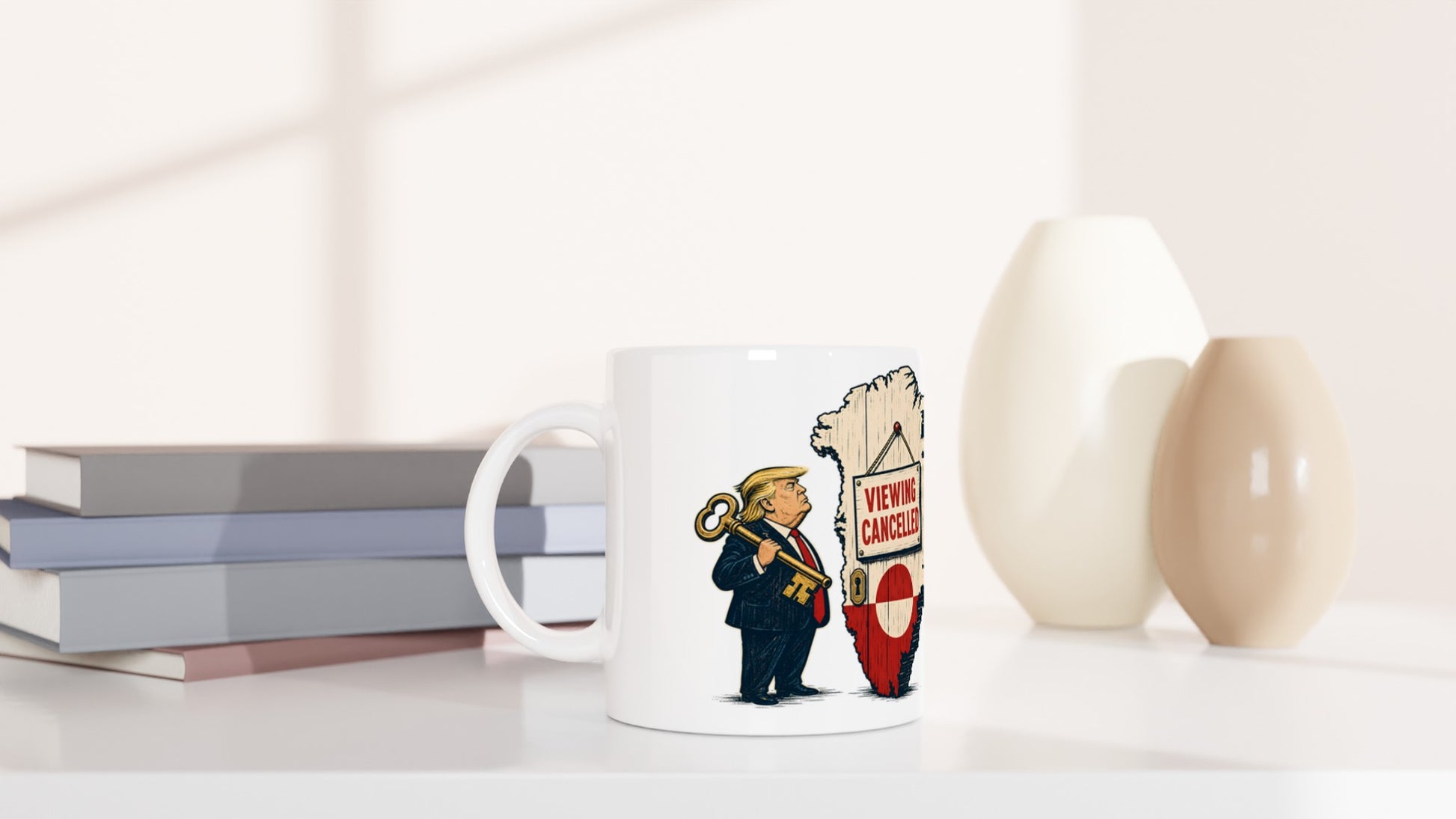 Viewing Cancelled — Greenland Political Satire Mug — product view 5