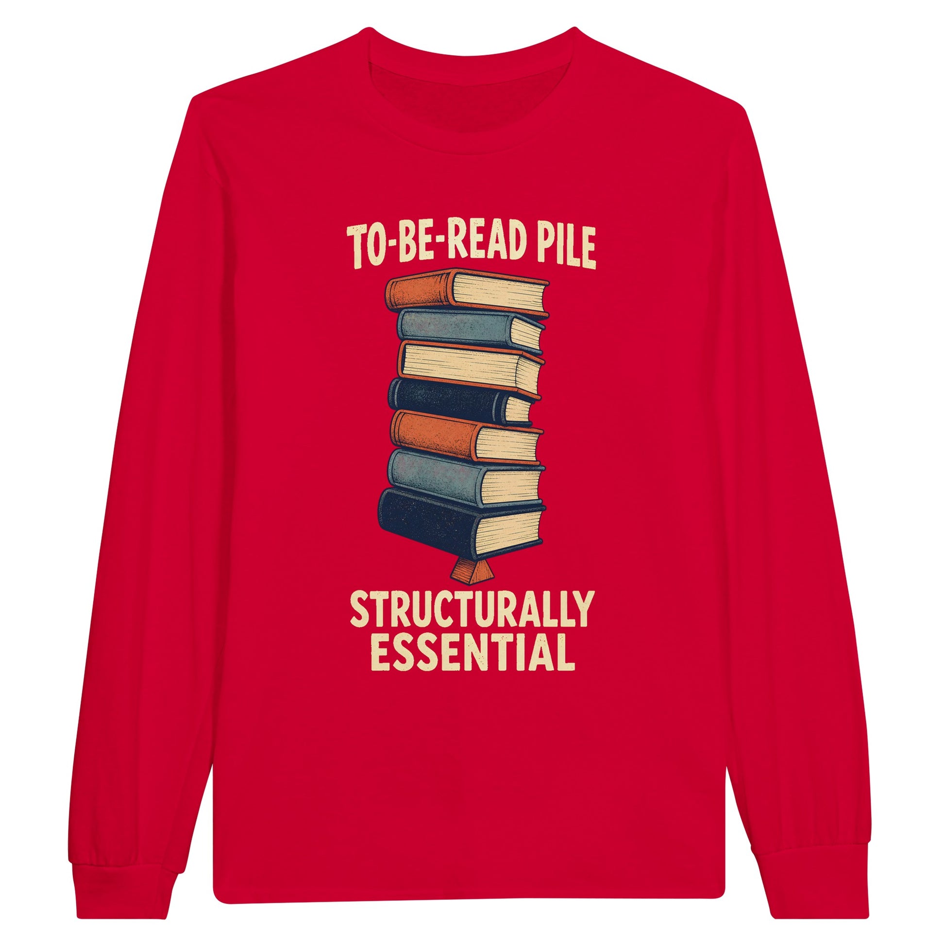 To-Be-Read Pile: Structurally Essential Book Graphic Long-Sleeve T-shirt — product view 9
