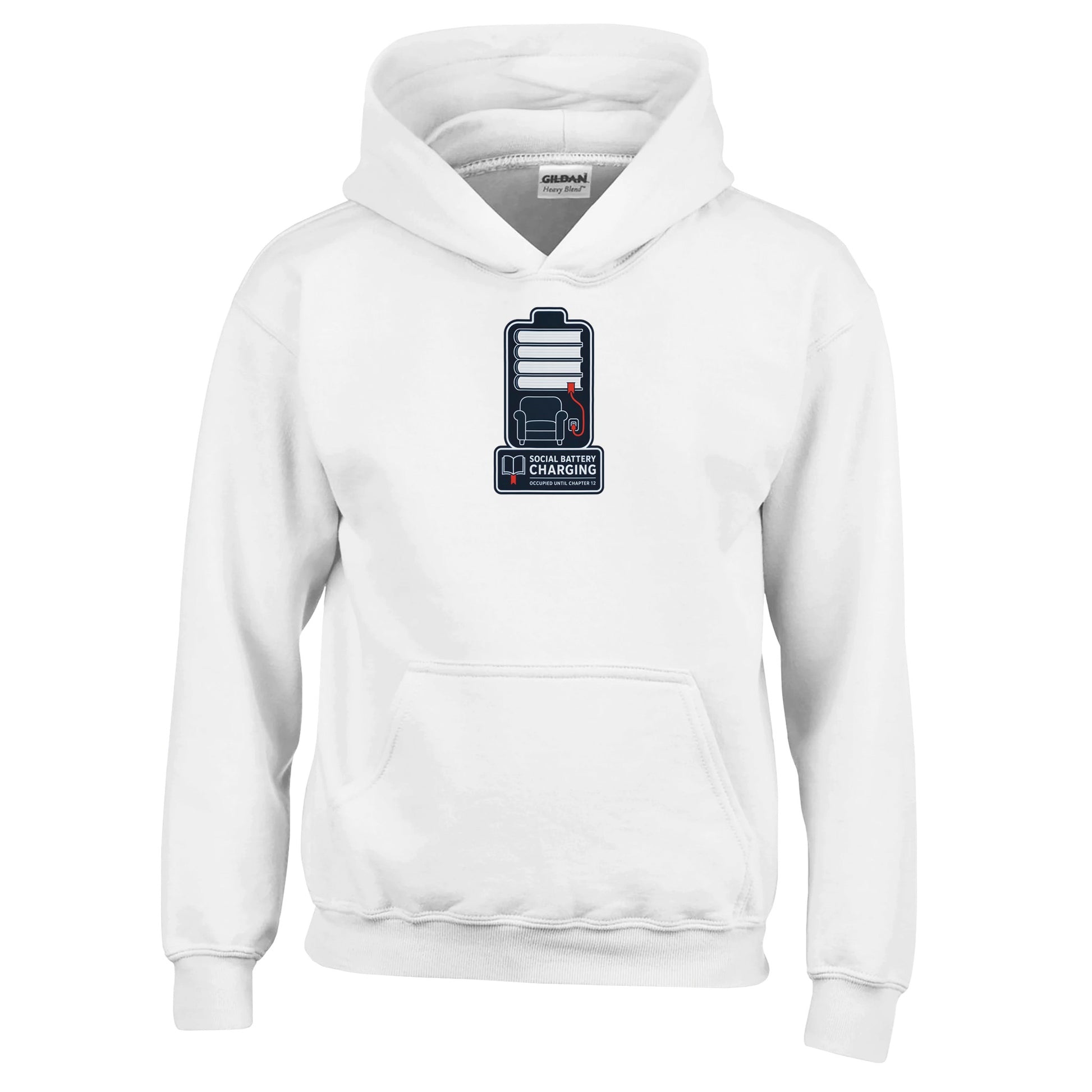Social Battery Charging Kids' Hoodie — product view 1