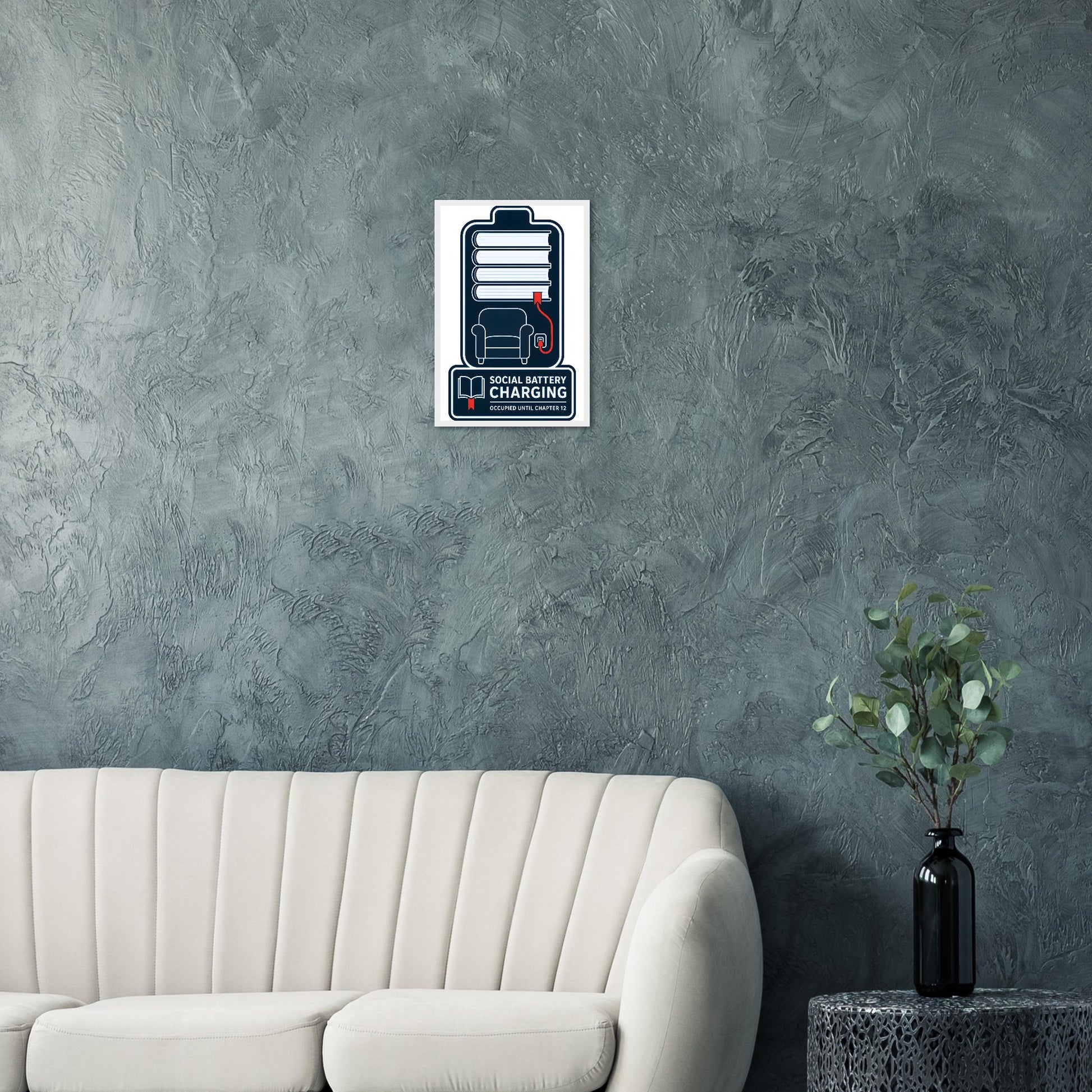 Social Battery Charging Framed Wall Art — product view 12
