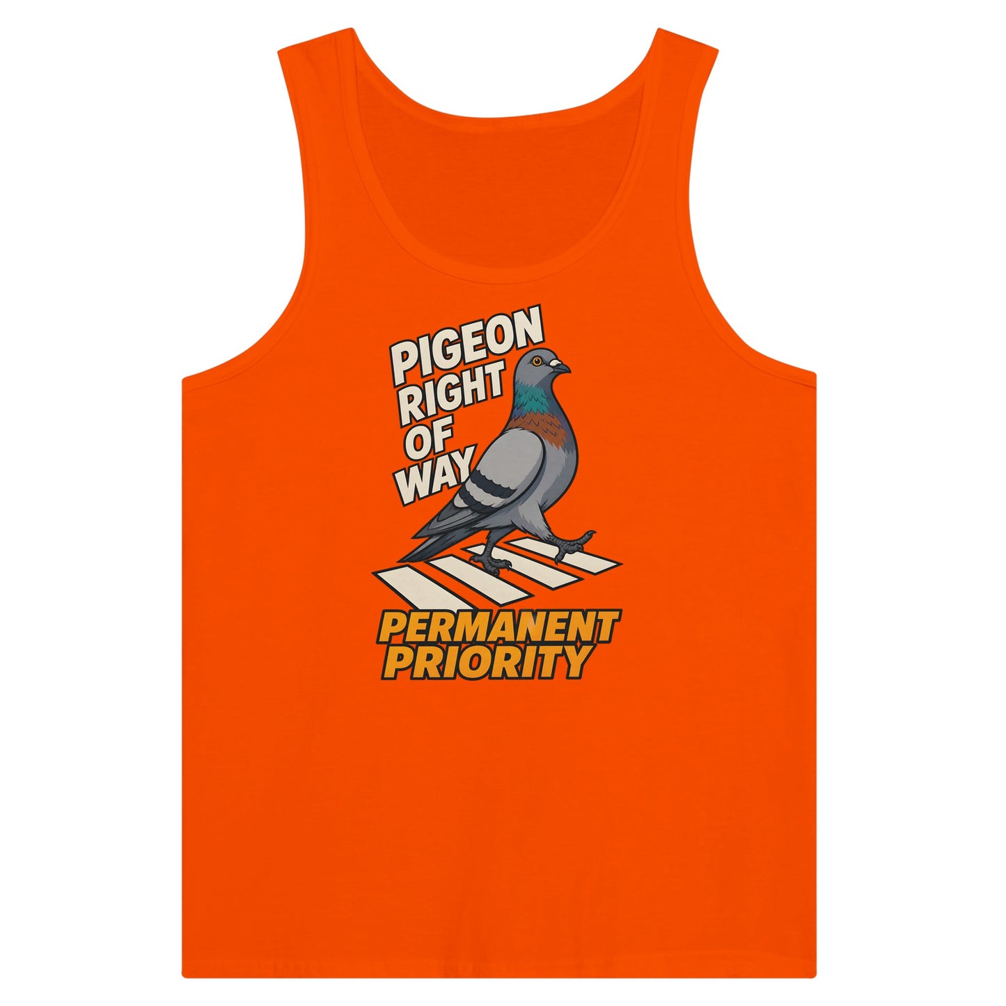 Pigeon Right of Way Premium Unisex Tank Top — product view 7