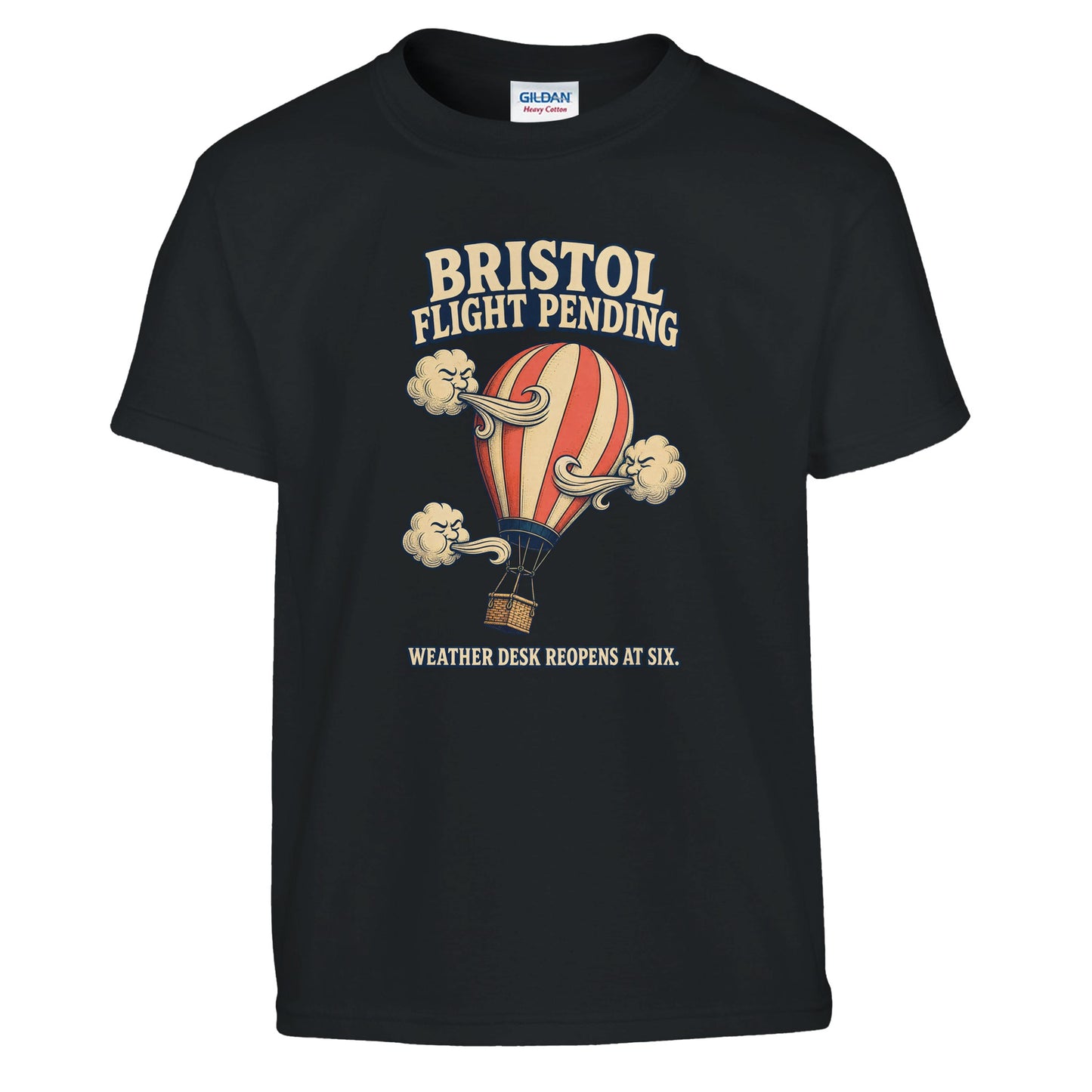 Bristol Flight Pending – Weather Desk Kids' T-shirt — product view 2